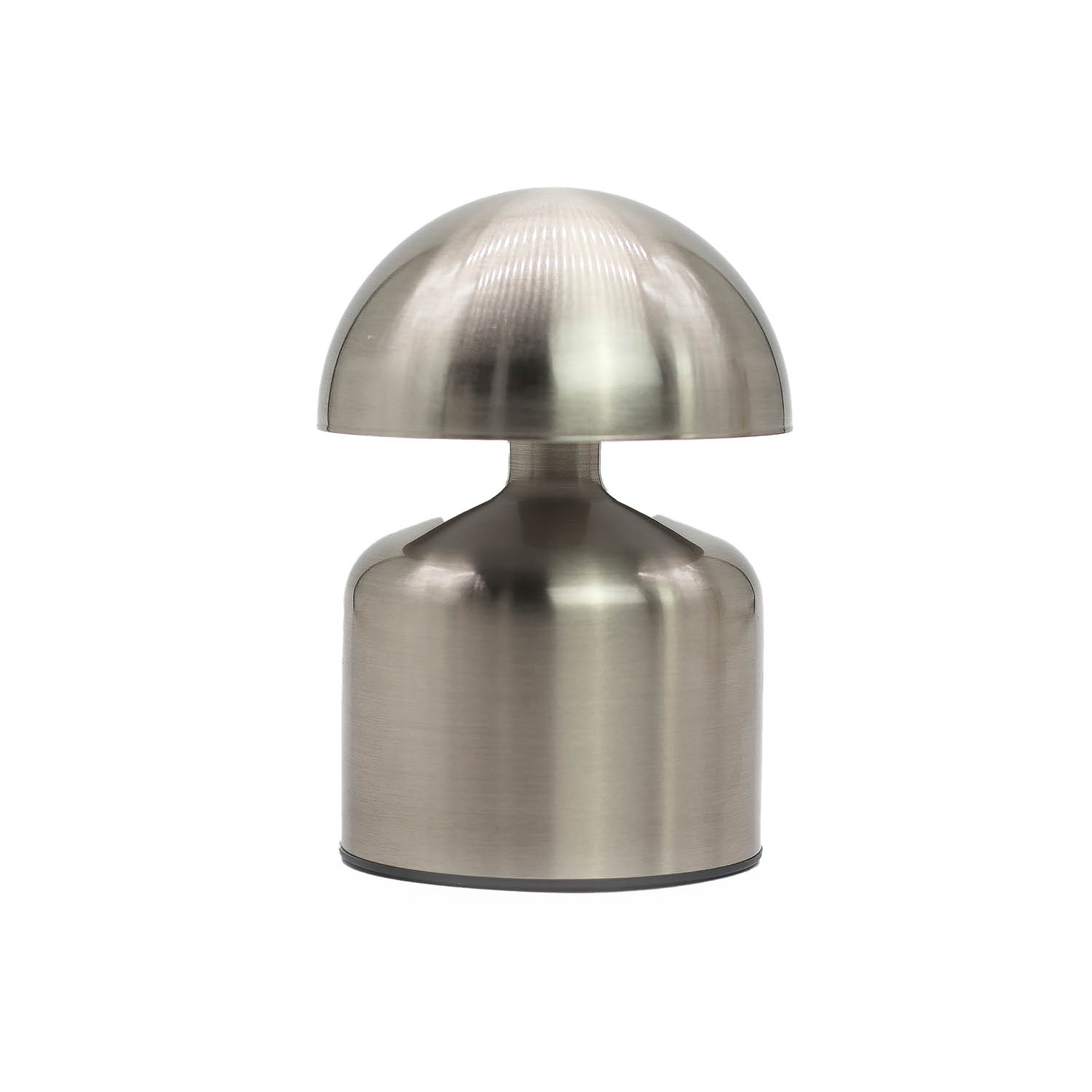 Silver Mushroom Touch Lamp – Dimmable LED & USB-C Rechargeable
