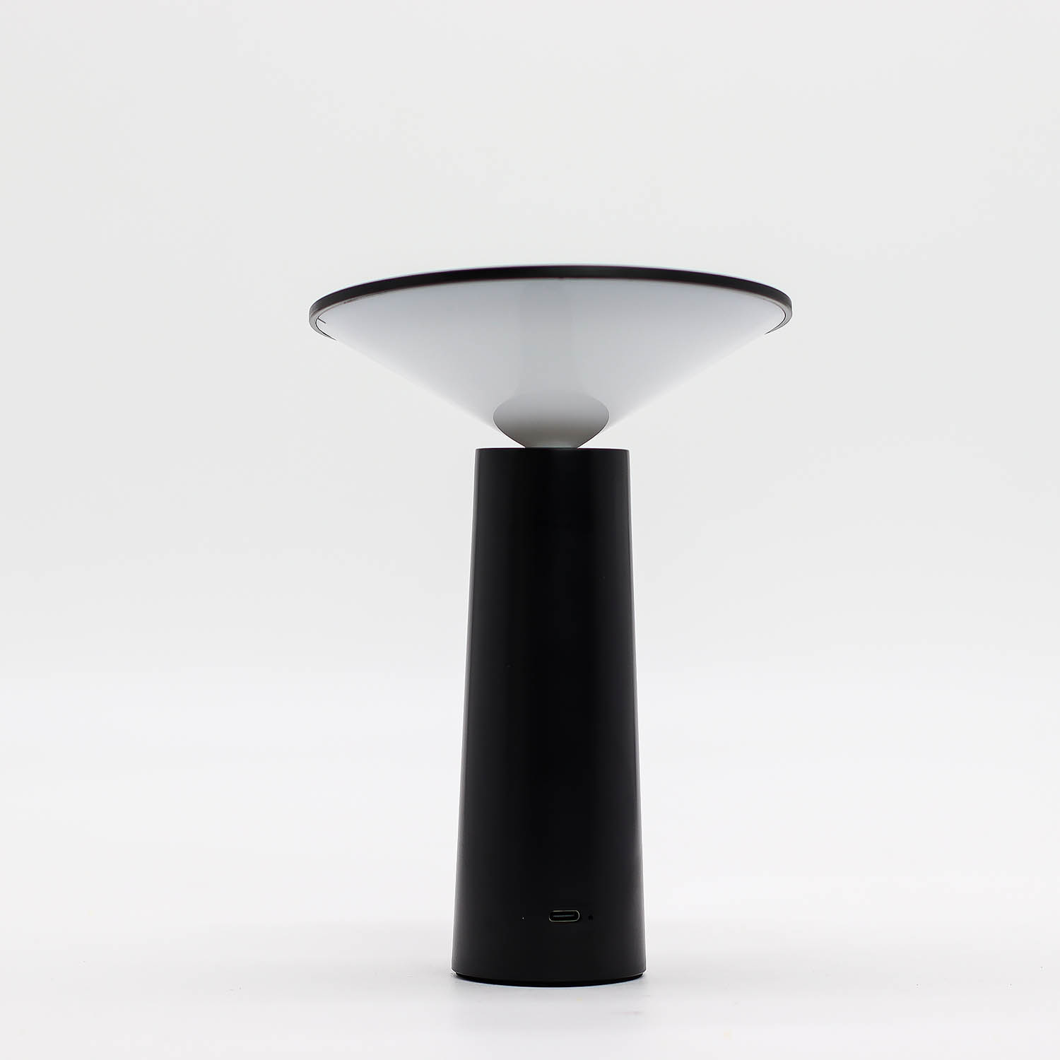 Black Mushroom Touch Lamp – Dimmable LED & USB-C Rechargeable1