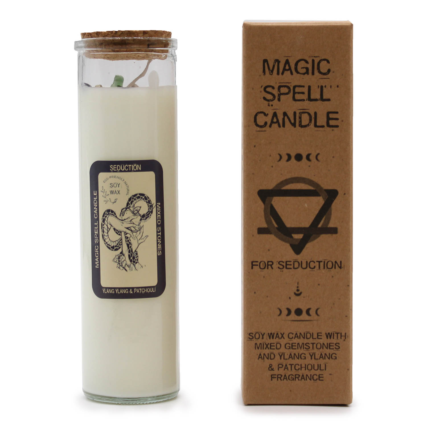 Seduction Magic Spell Soy Candle - Mixed Gemstones, Ylang Ylang & Patchouli2