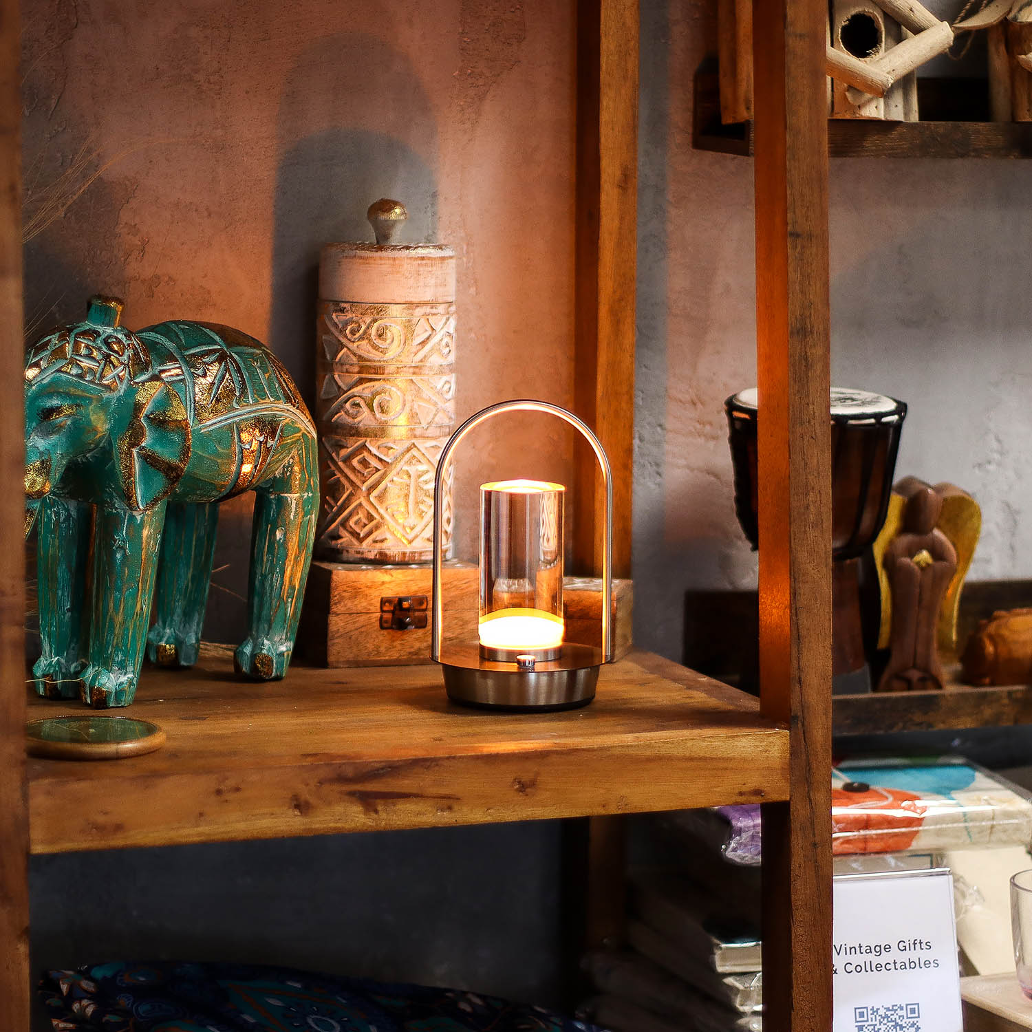 USB-C Rechargeable Crystal Lantern – Dimmable LED Touch Lamp4