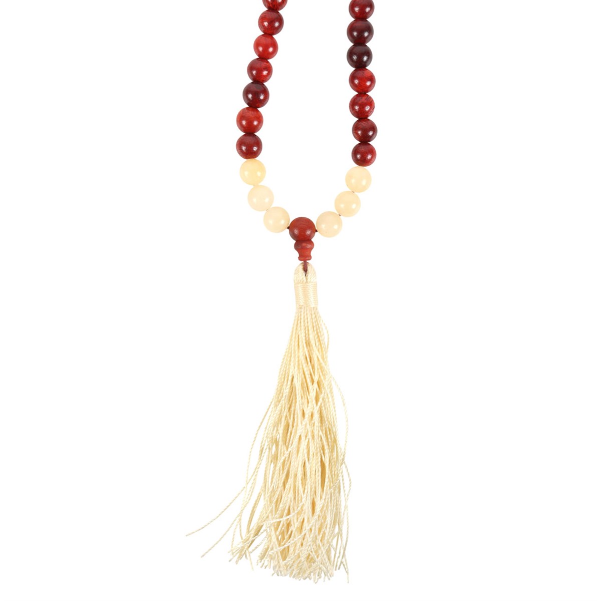 Self Confidence Rosewood & Yellow Jasper Mallah Necklace2
