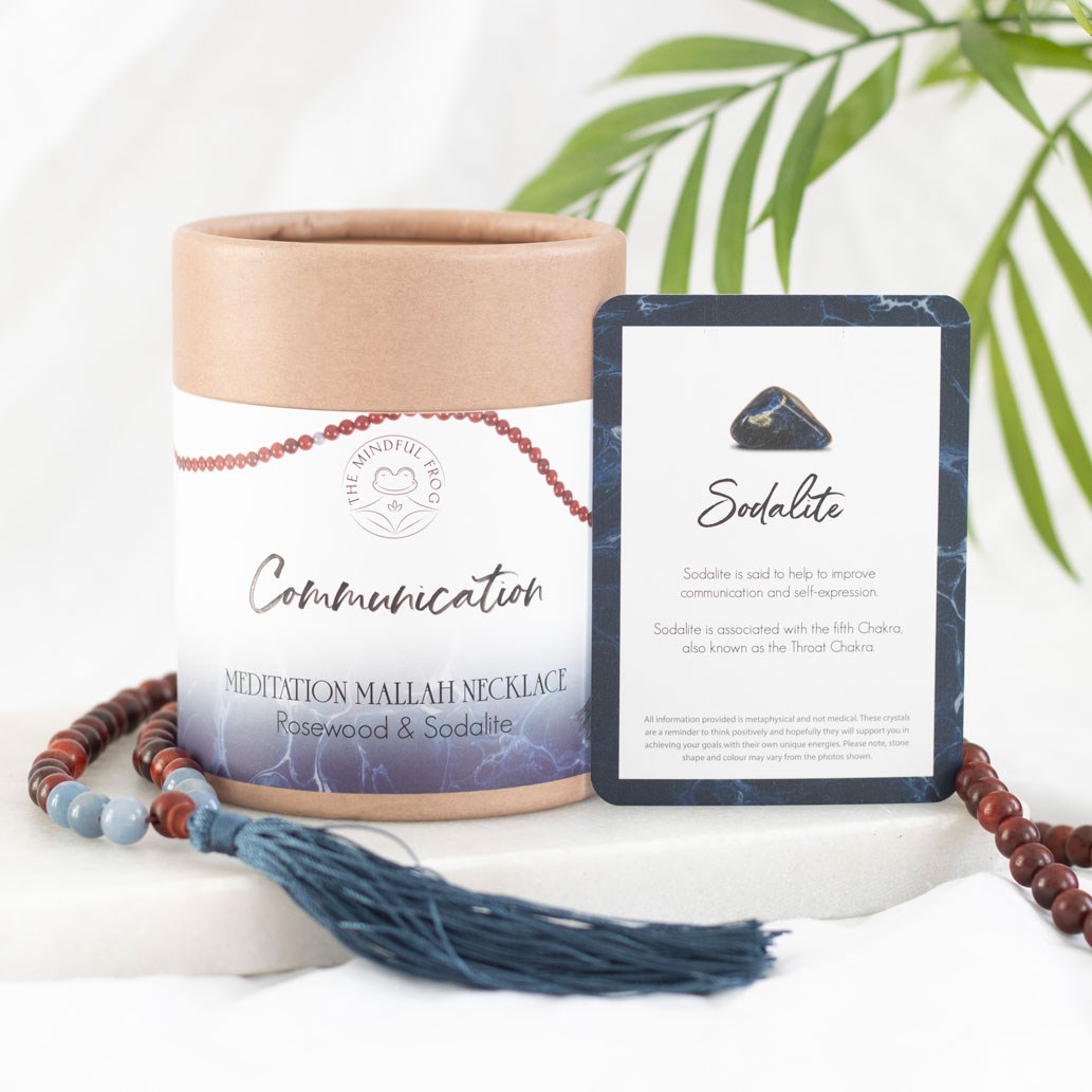 Communication Rosewood & Sodalite Mallah Necklace4