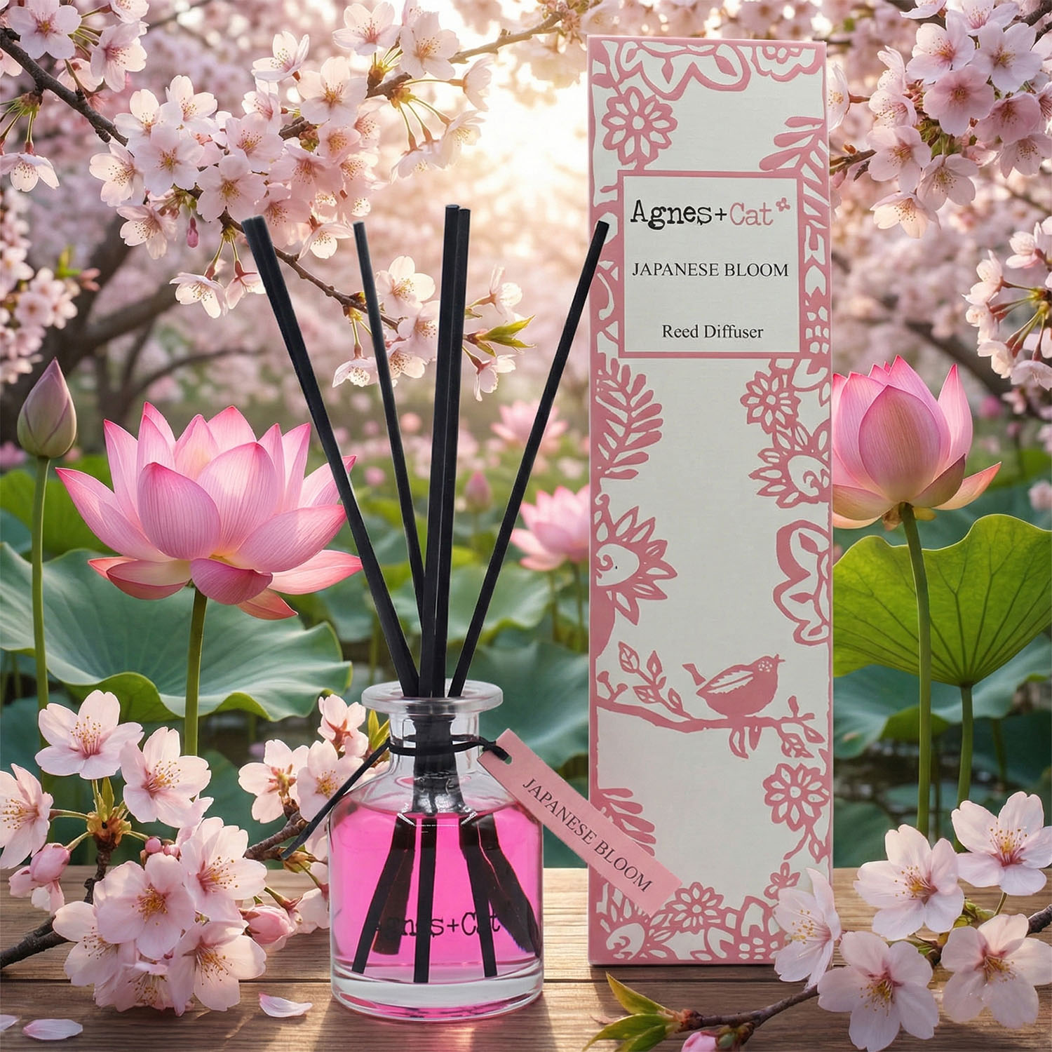 Agnes & Cat Reed Diffuser - Japanese Bloom (140ml)1
