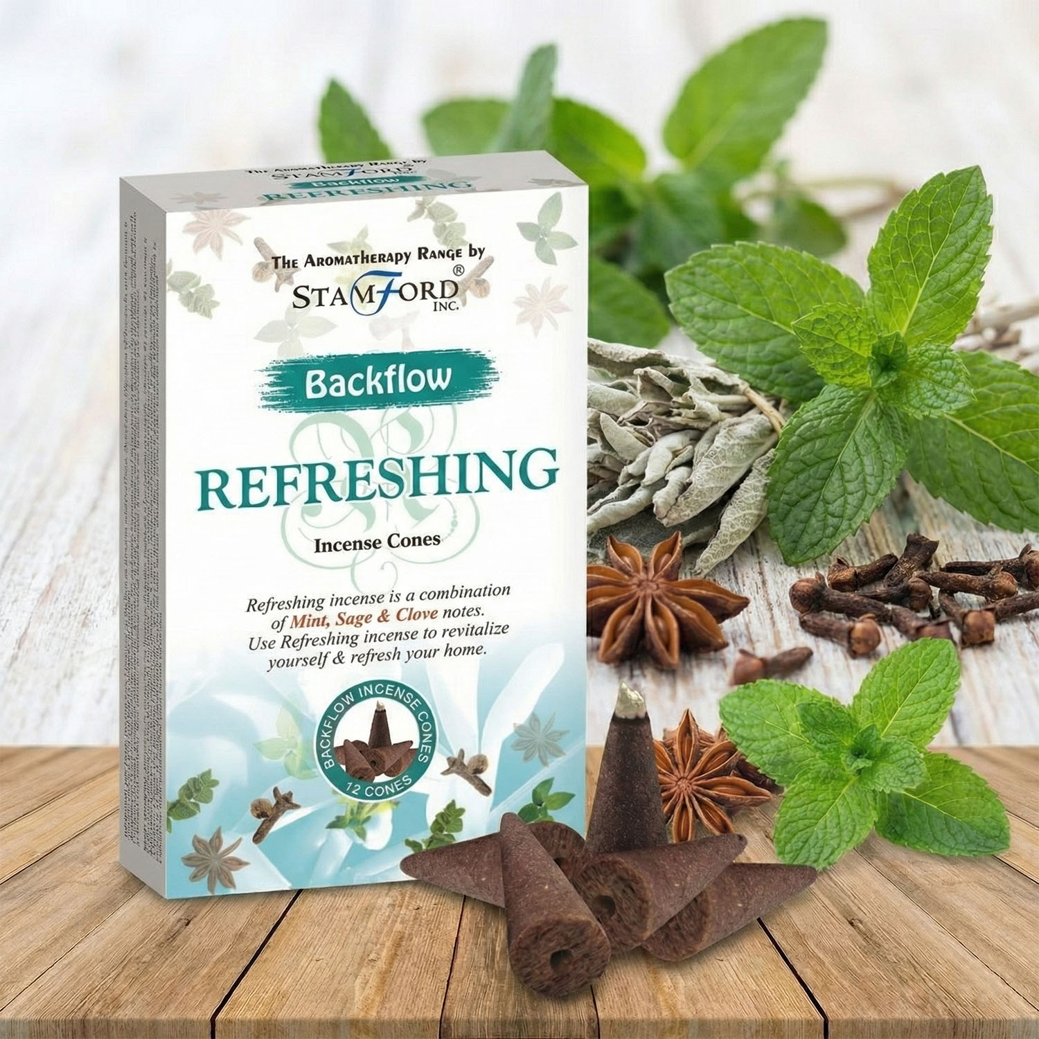 Stamford Aromatherapy Backflow Cones - Refreshing1