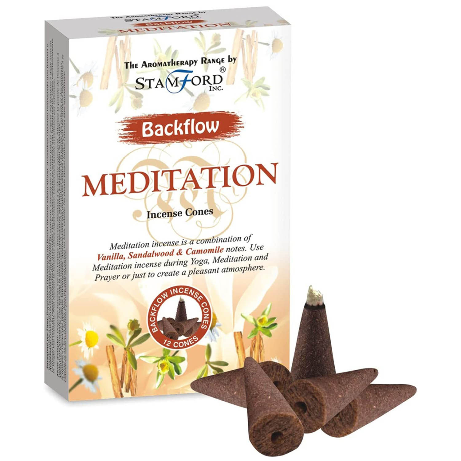 Stamford Aromatherapy Backflow Cones - Meditation