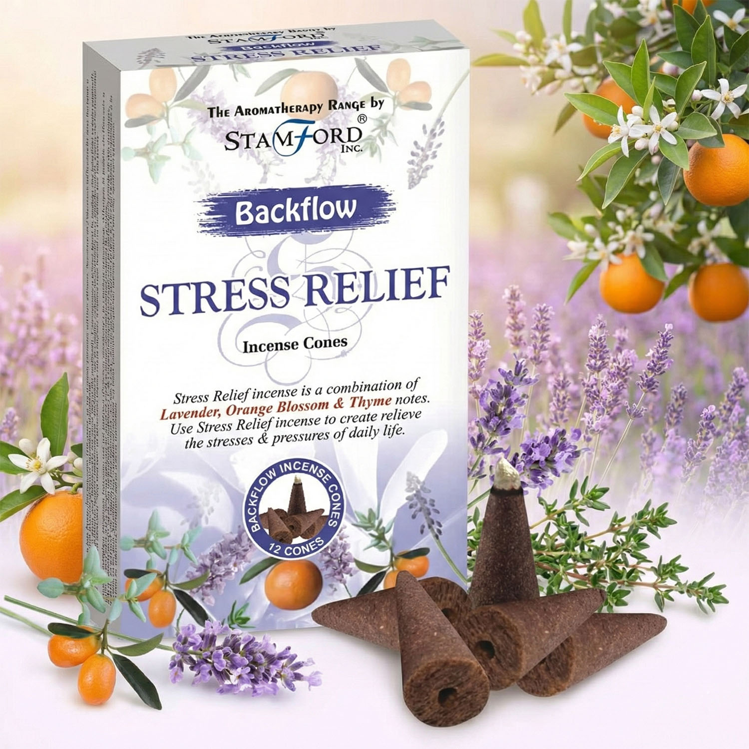 Stamford Aromatherapy Backflow Cones - Stress Relief1