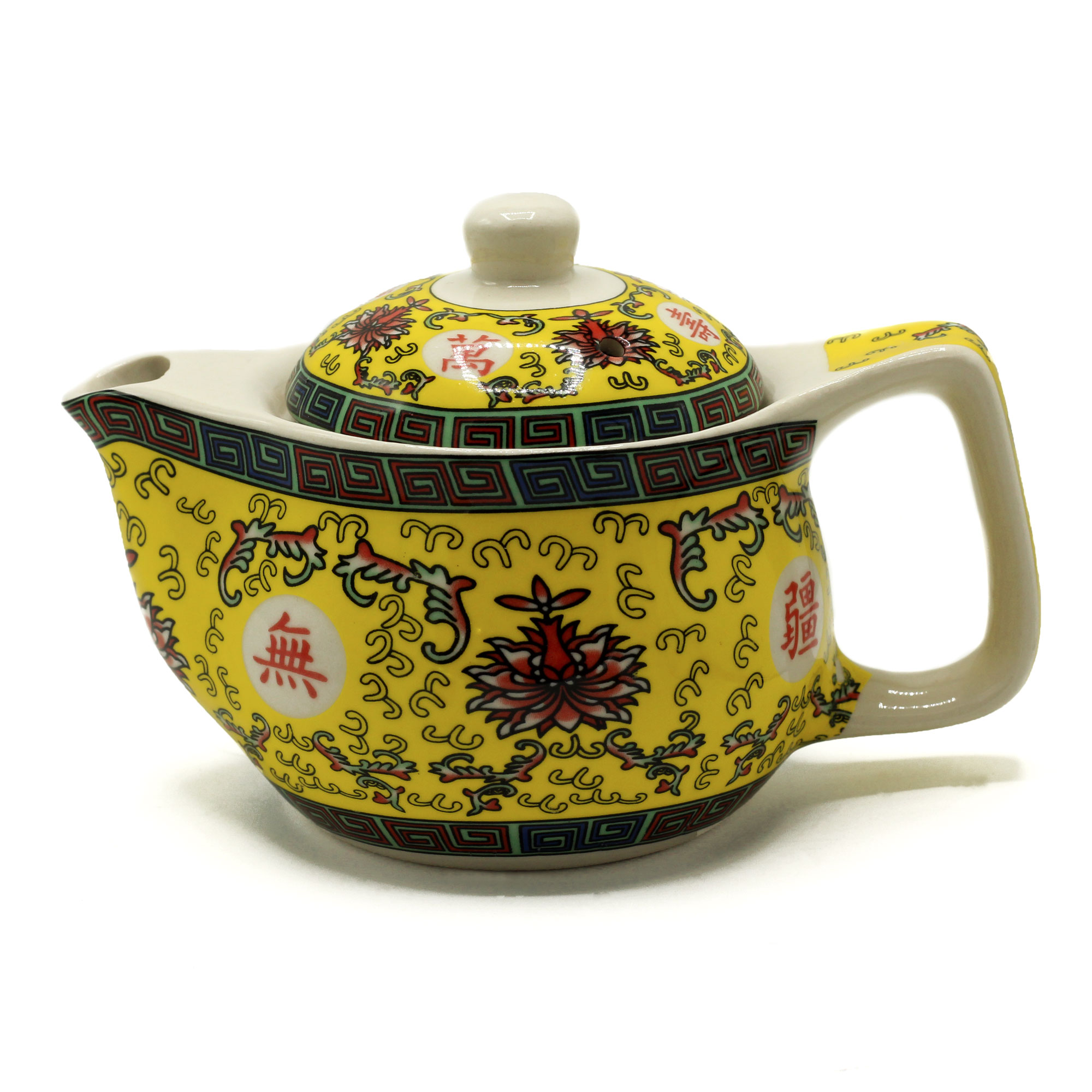 Oriental Long Life Ceramic Herbal Teapot with Infuser (350ml)