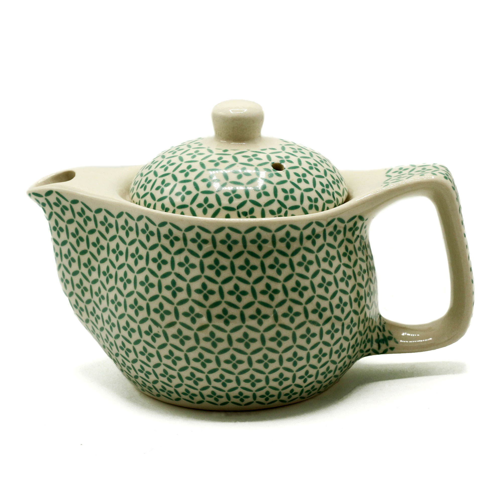 Green Mosaic Ceramic Herbal Teapot with Infuser (350ml)