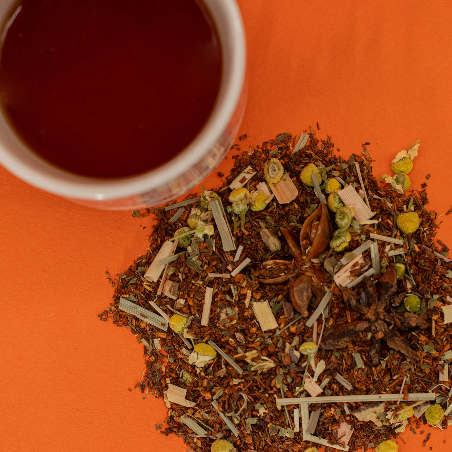 Mandala Leaves Red Bush Rooibos Infusion Tea - Biodigestive Star Anise & Mint (50g Tin)2