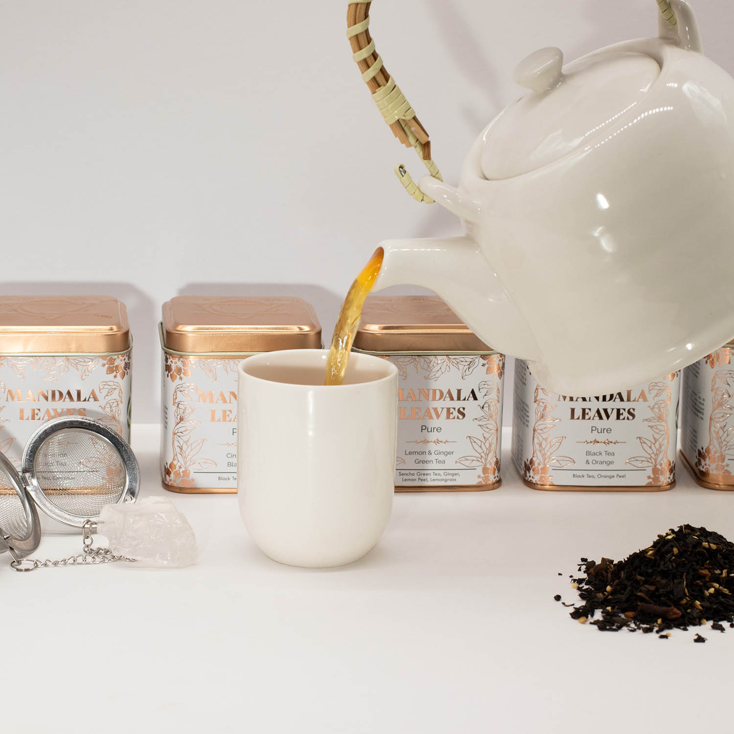 Mandala Leaves Pure Green Tea - Lemon & Ginger (50g Tin)8