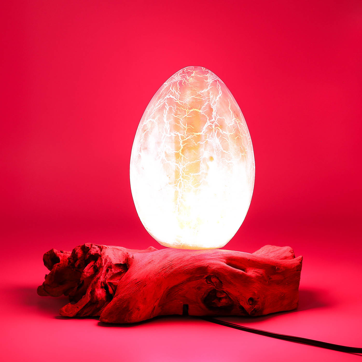 DriftGlow Crackle Fire Egg Lamp - Orange8