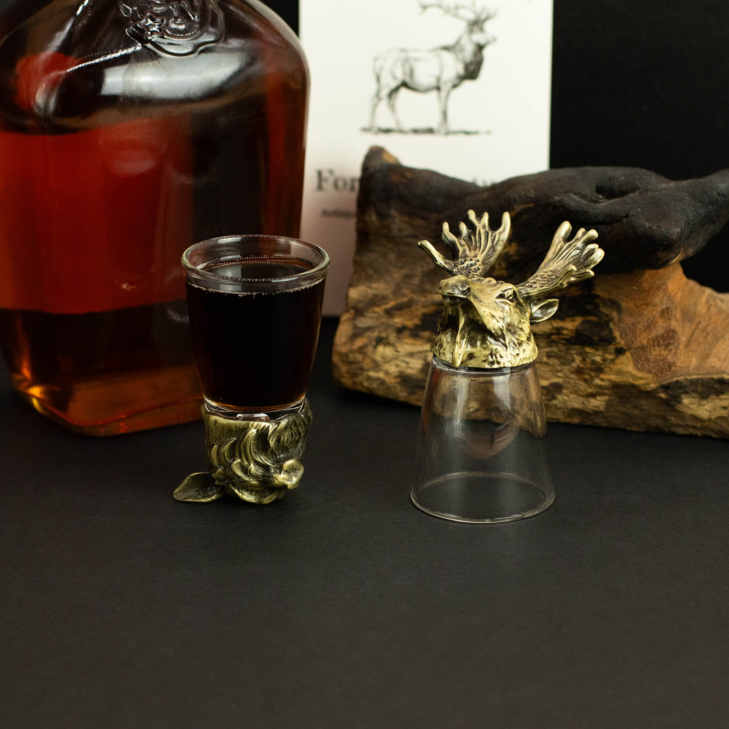 Forest & Mystical Creatures Antique Bronze Shot Glass Set (12 Pack) - 25ml17