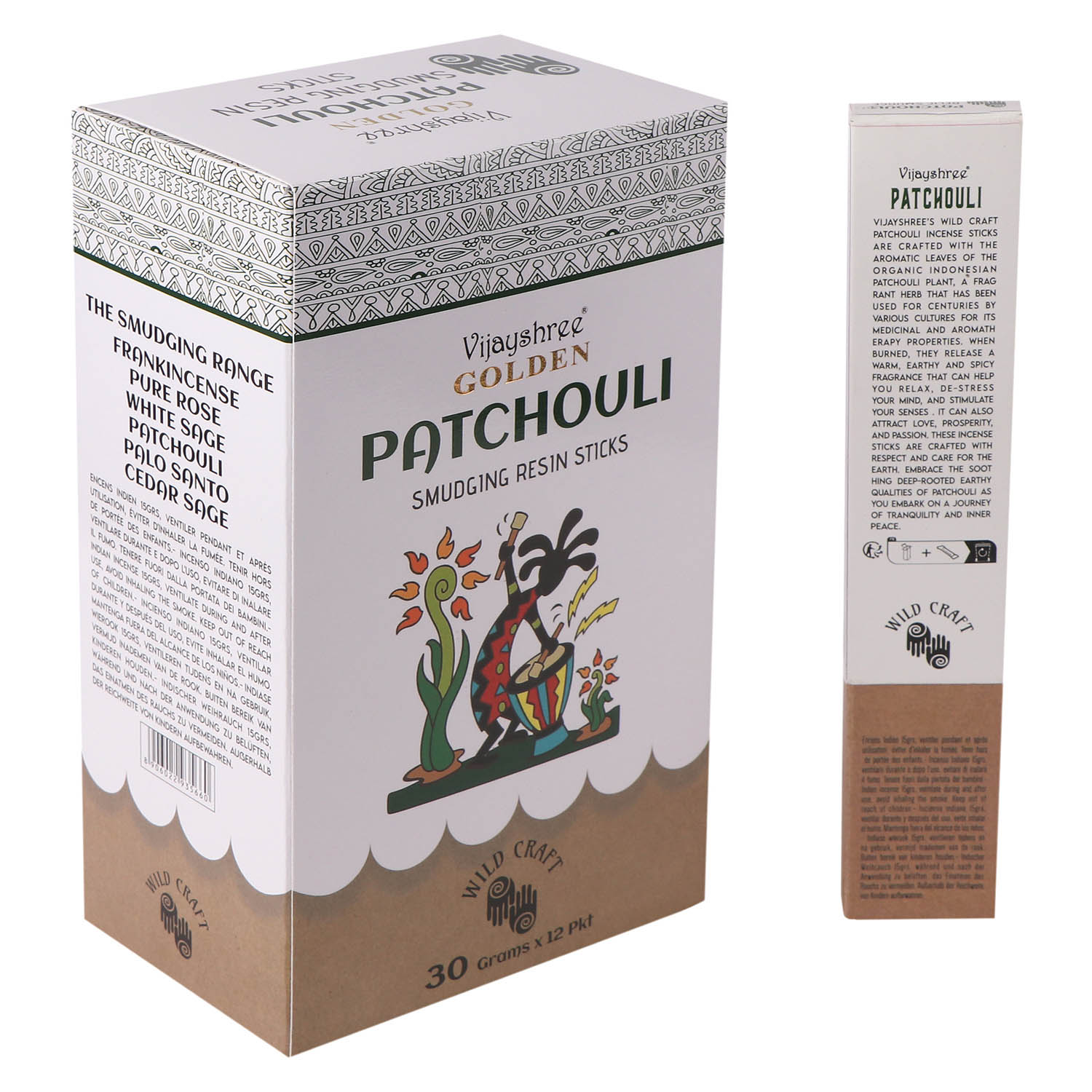 Vijayshree Golden Patchouli Smudging Resin Sticks - 30g1