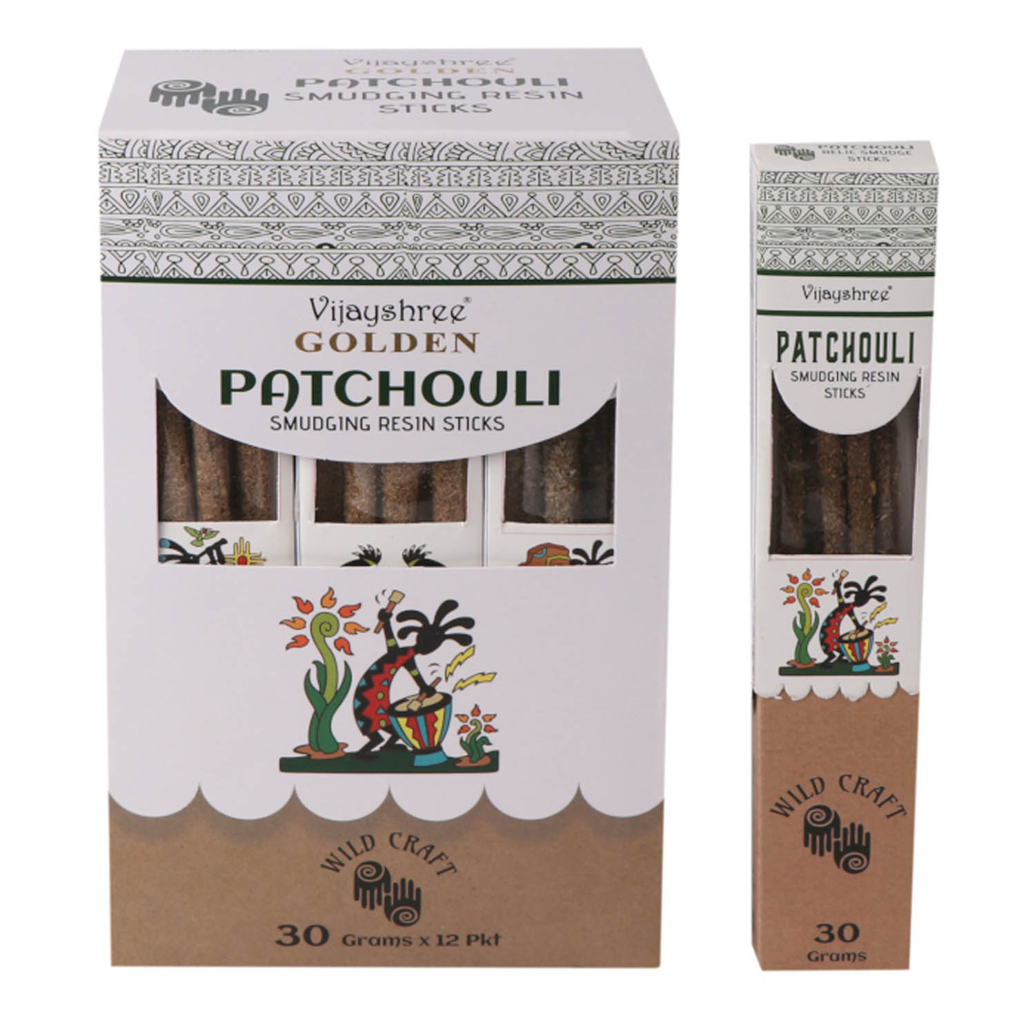 Vijayshree Golden Patchouli Smudging Resin Sticks - 30g3