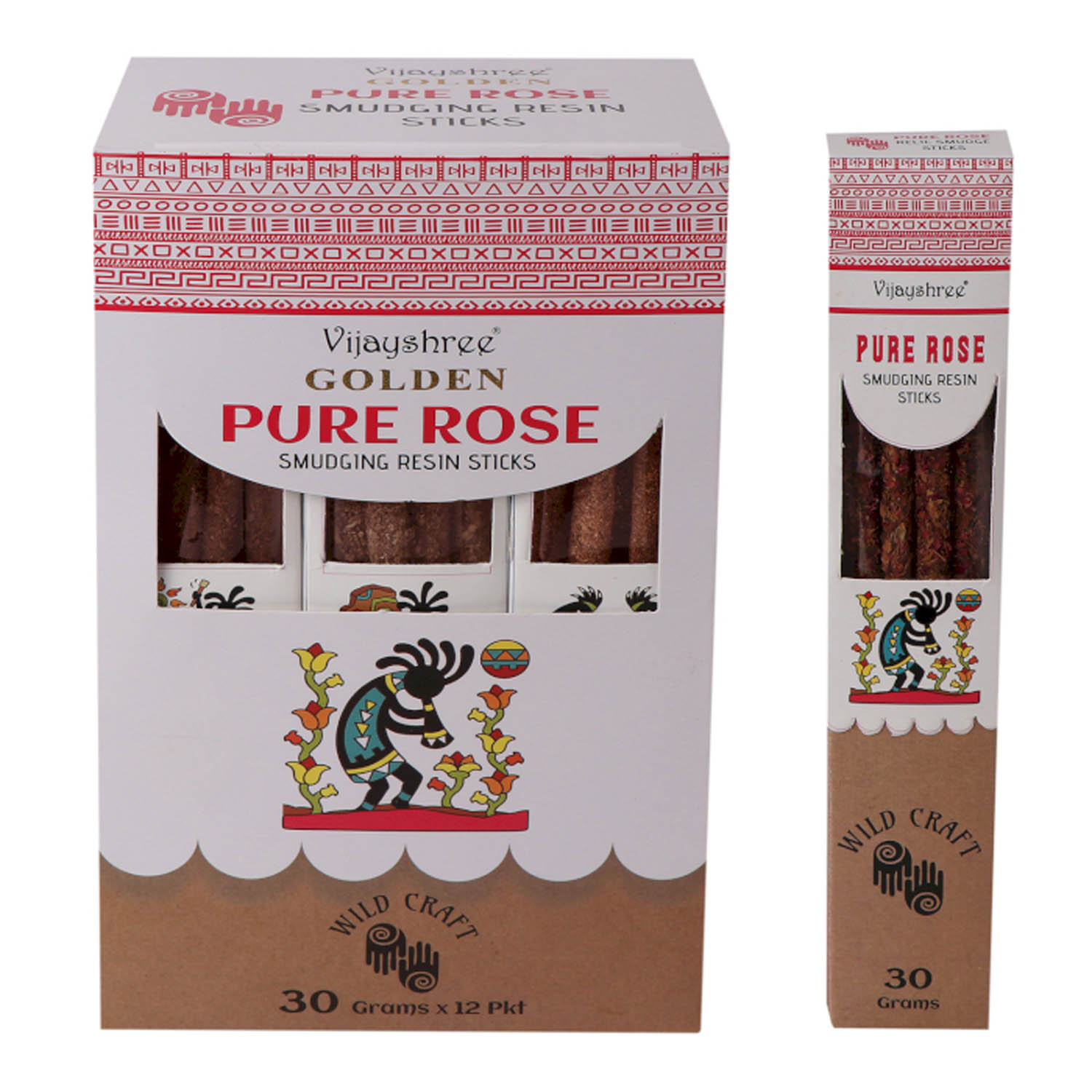 Vijayshree Golden Pure Rose Smudging Resin Sticks - 30g3
