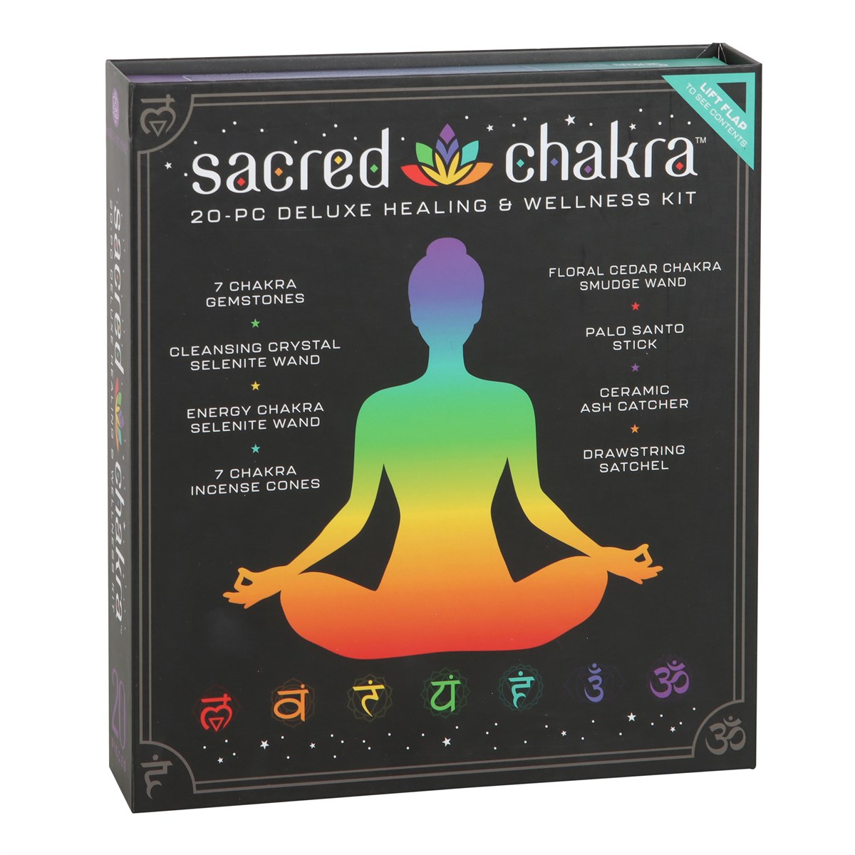 Sacred Chakra Deluxe Healing & Wellness Kit - 20pc Crystal & Smudge Set2