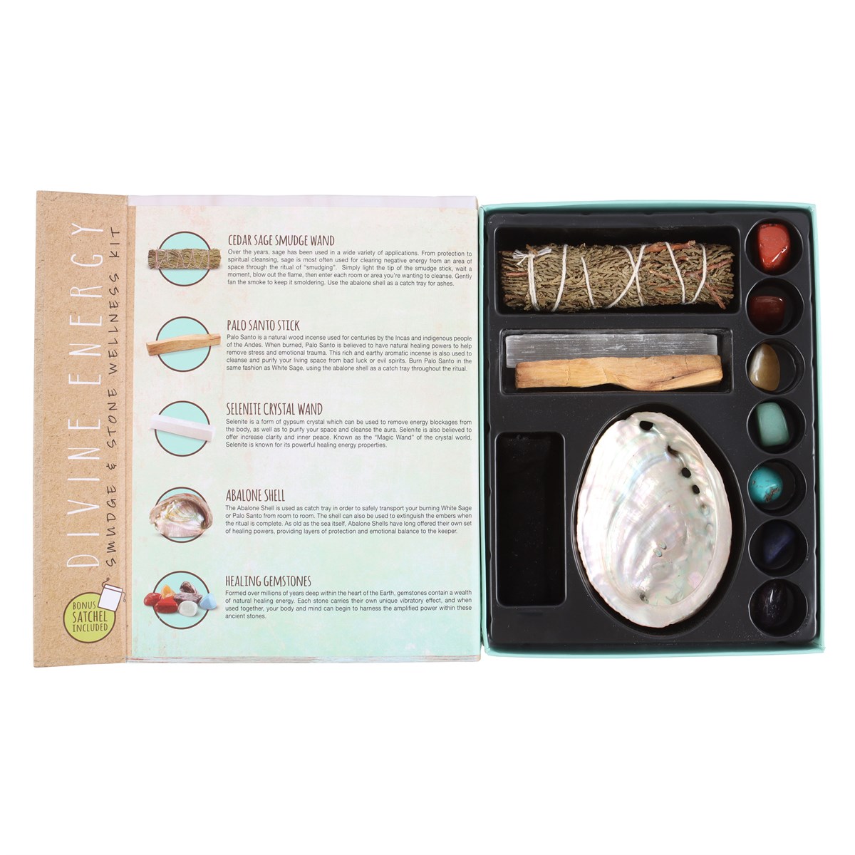 Divine Energy Smudge & Stone Wellness Kit2