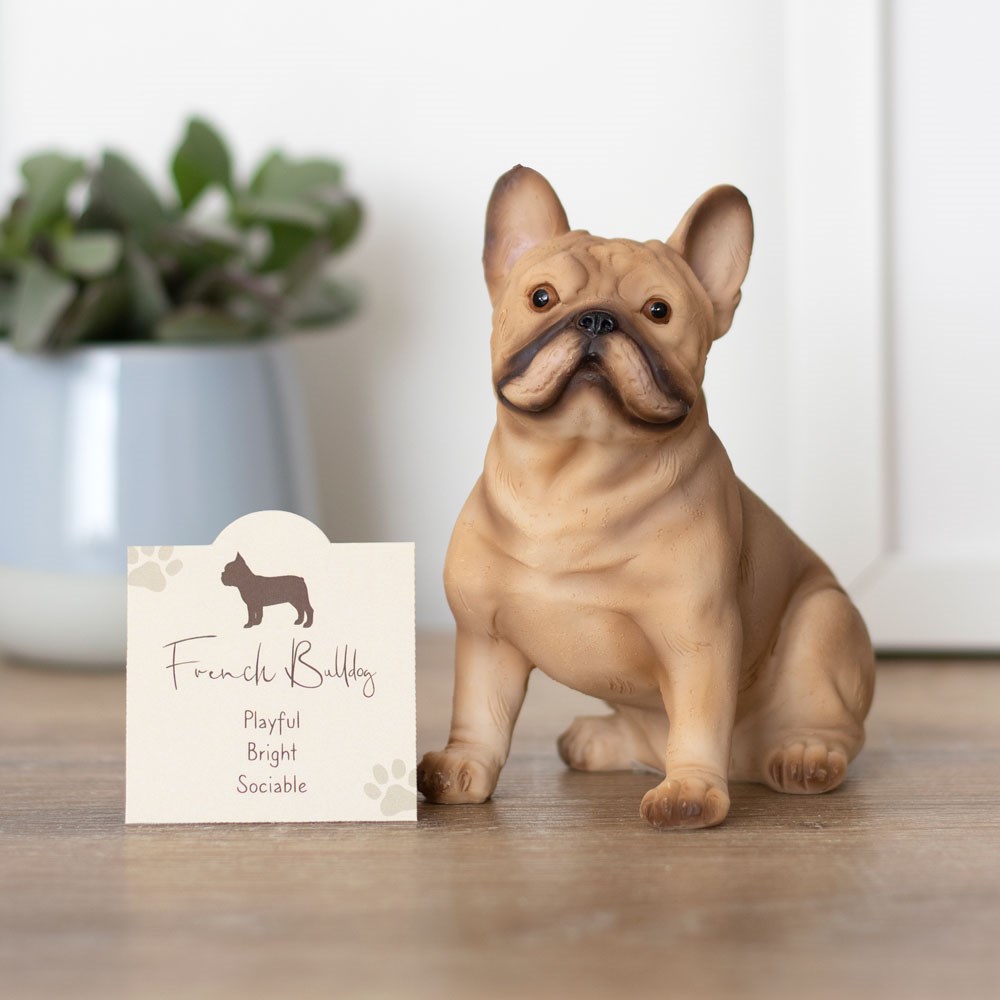 Sitting French Bulldog Figurine with Sentiment Card3
