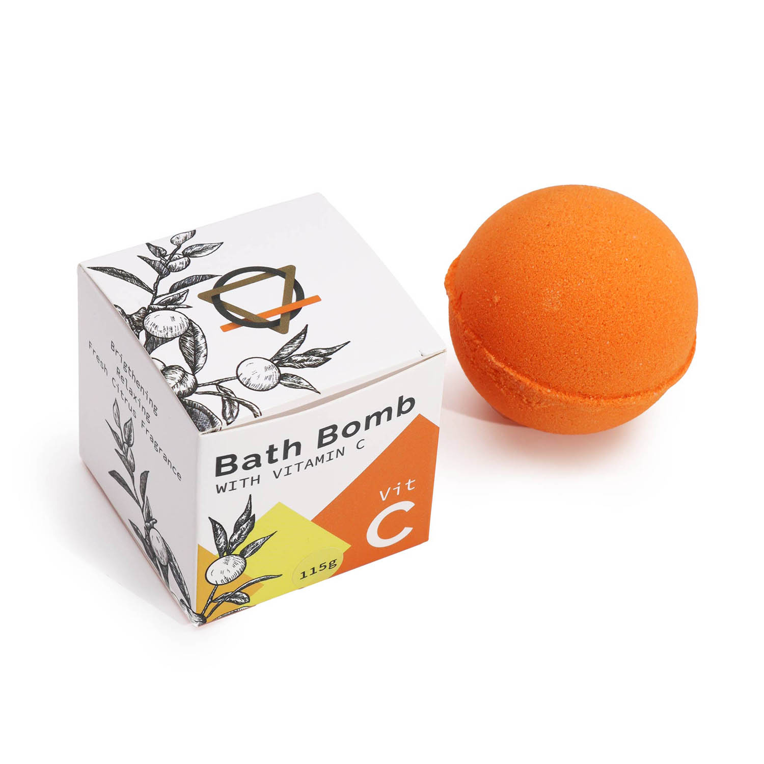 Vitamin C Infused Bath Bomb – Orange & Lemon (115g)