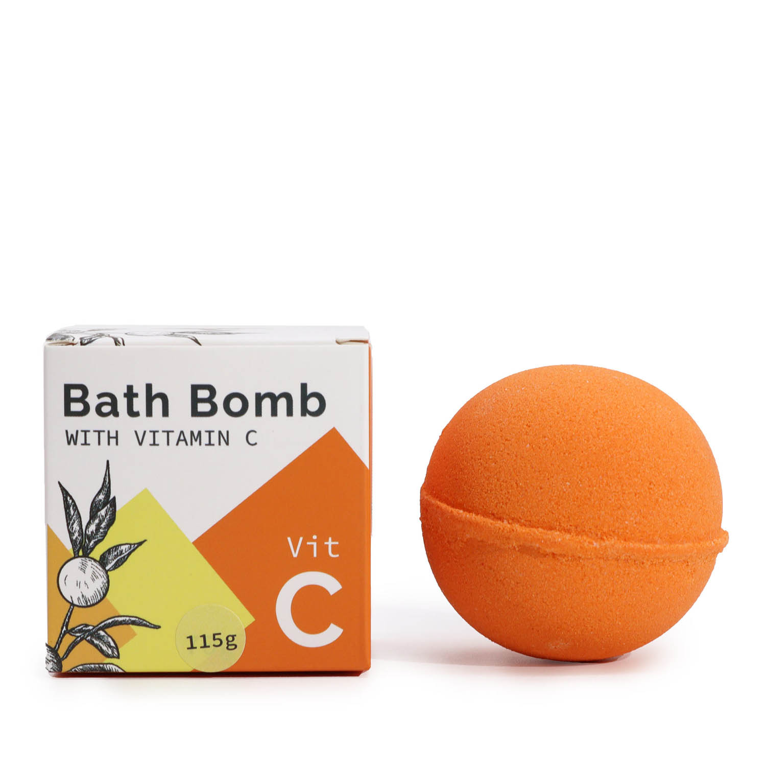 Vitamin C Infused Bath Bomb – Orange & Lemon (115g)1