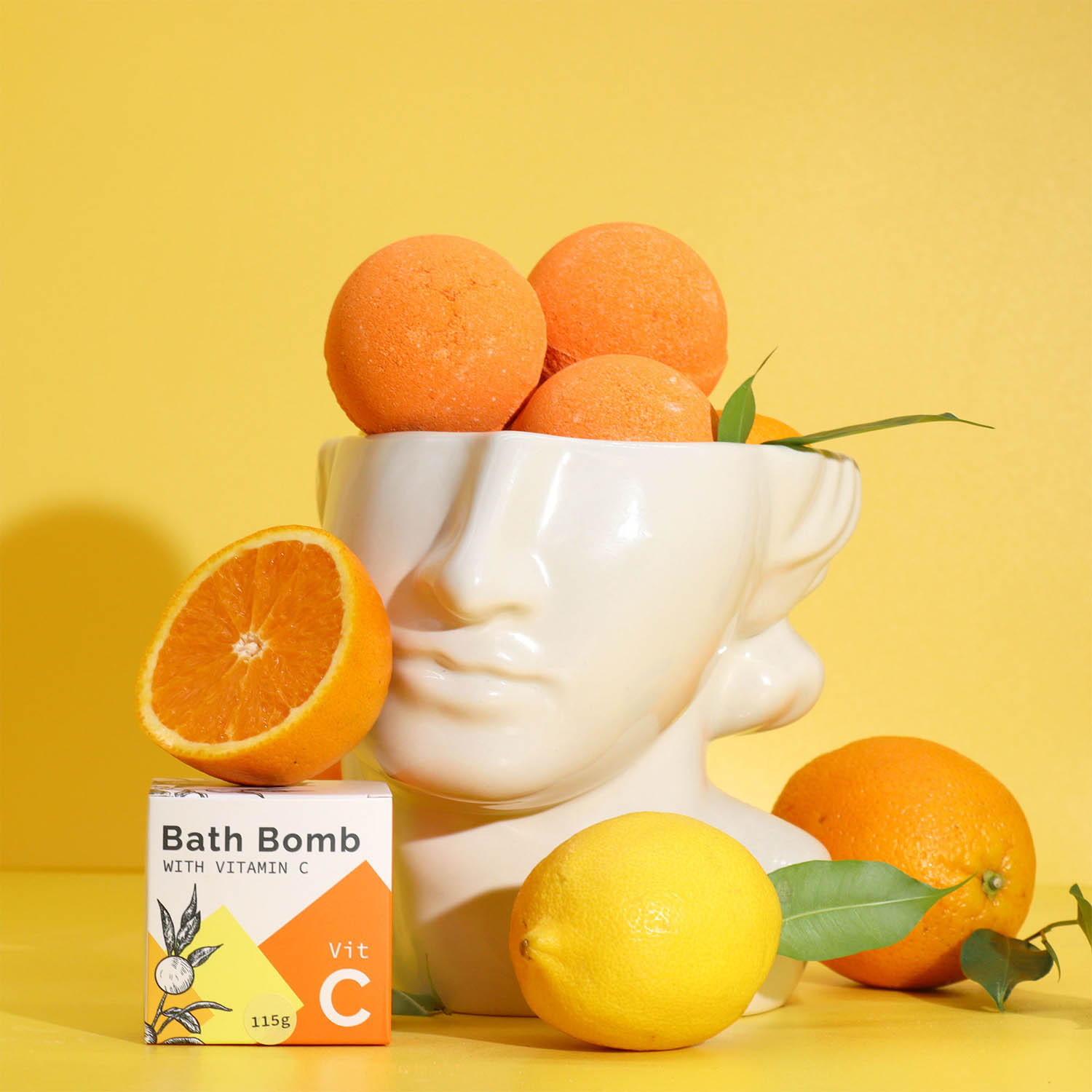 Vitamin C Infused Bath Bomb – Orange & Lemon (115g)4