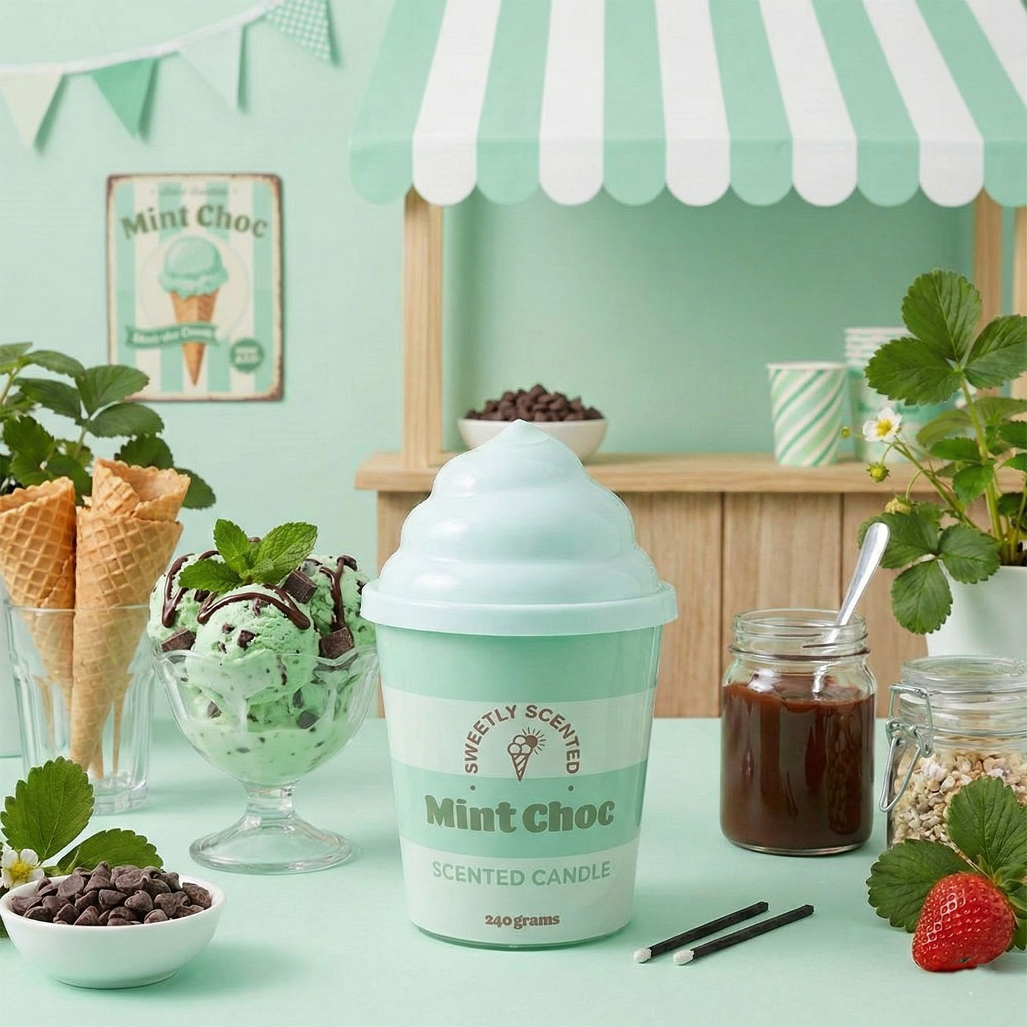 Mint Choc Ice Cream Scented Candle3