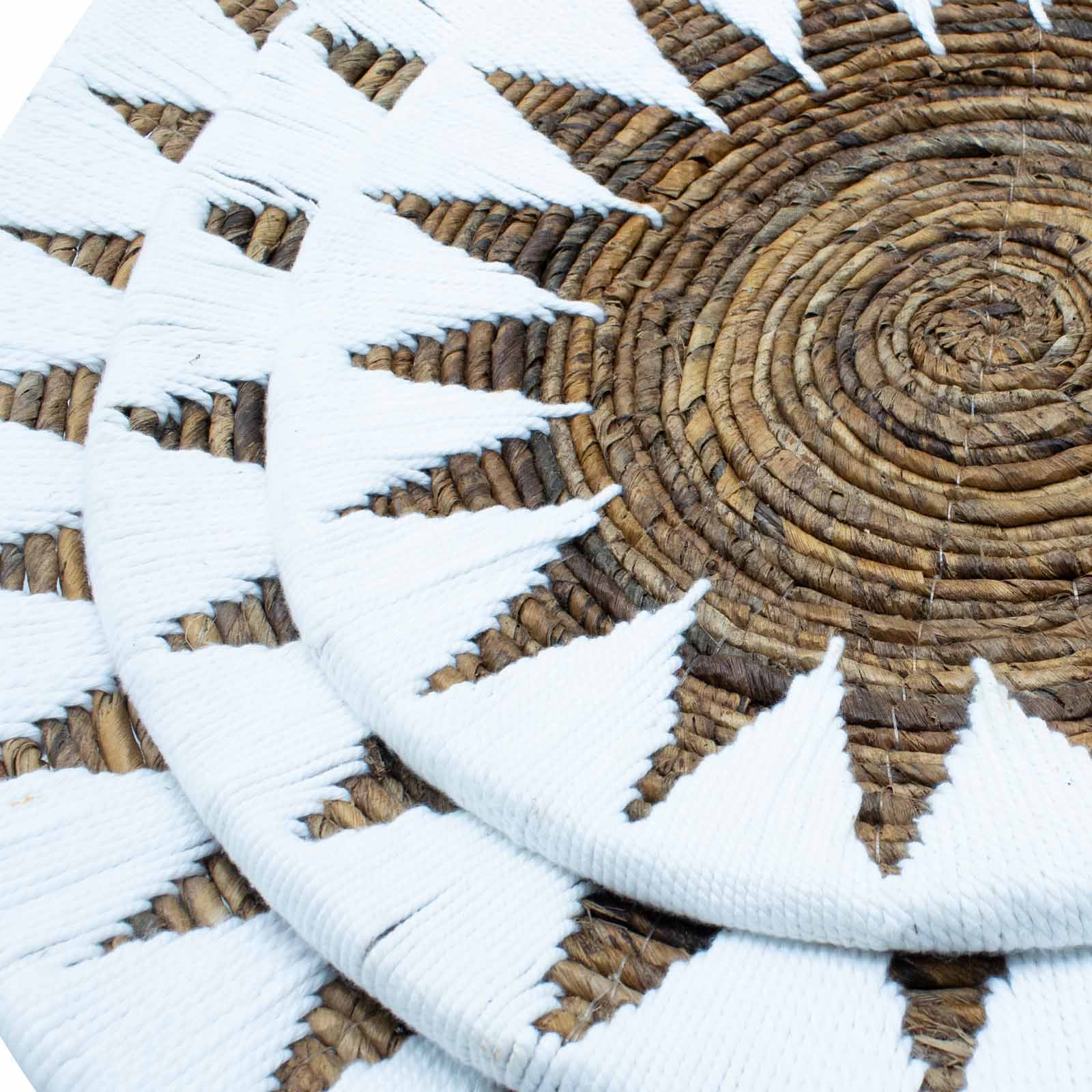 Woven Boho Wall Art Set - Cream & Natural Seagrass (Set of 3)2