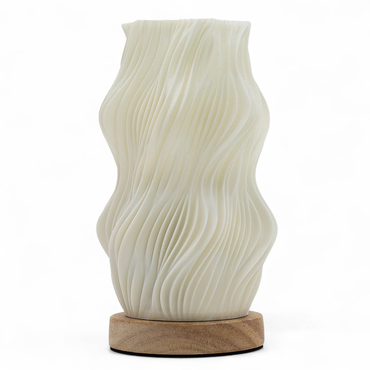 New Wave Star Twisted Table Lamp – Dimmable USB-C Ambient Light with Wooden Base1