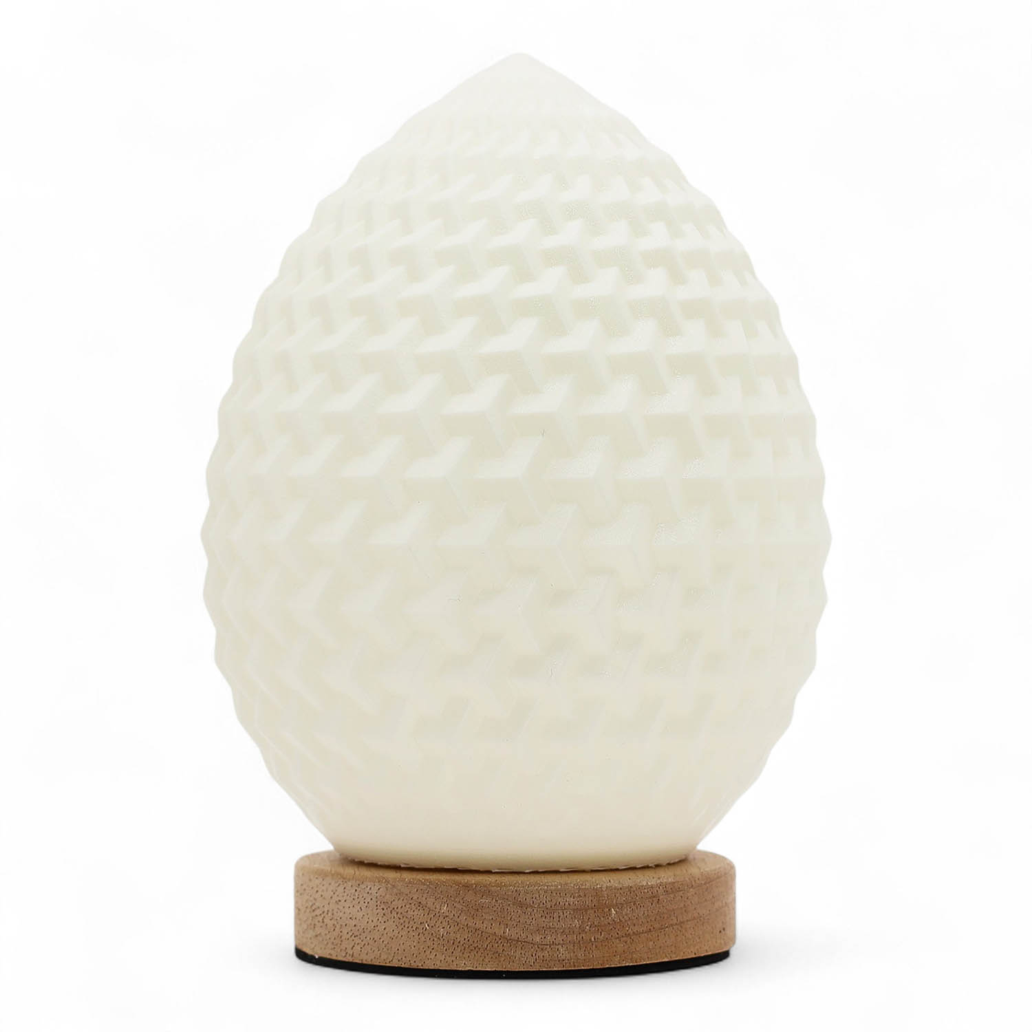 New Wave Teardrop Table Lamp – Dimmable USB Ambient Light with Wooden Base1