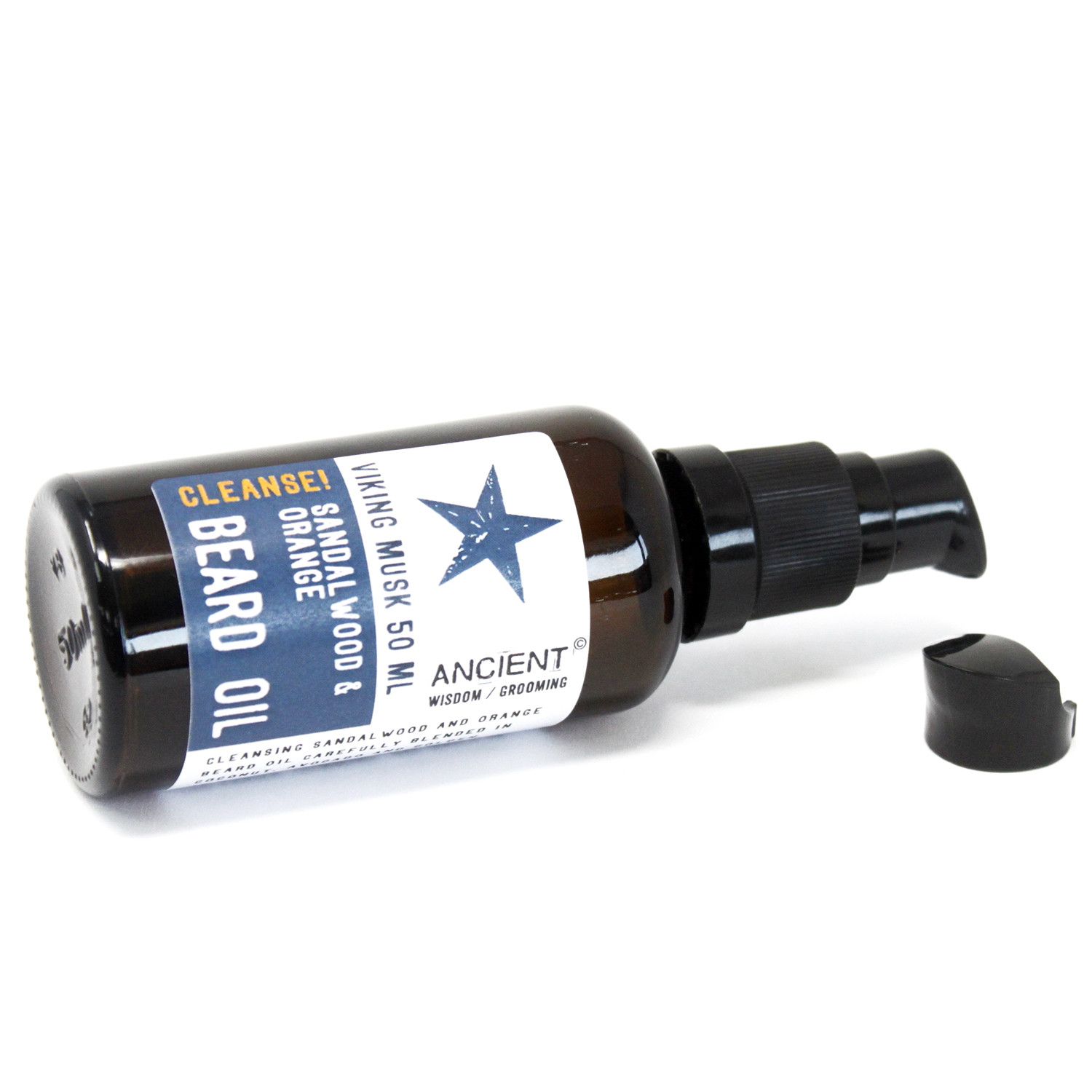 Viking Musk Beard Oil - Cleanse! - Sandalwood & Orange (50ml)1