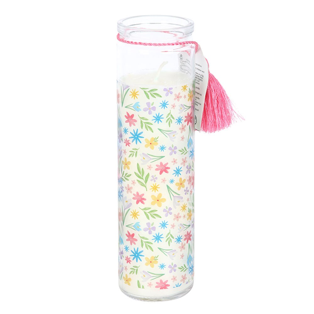 Fresh Linen Scented Spring Floral Tube Candle2