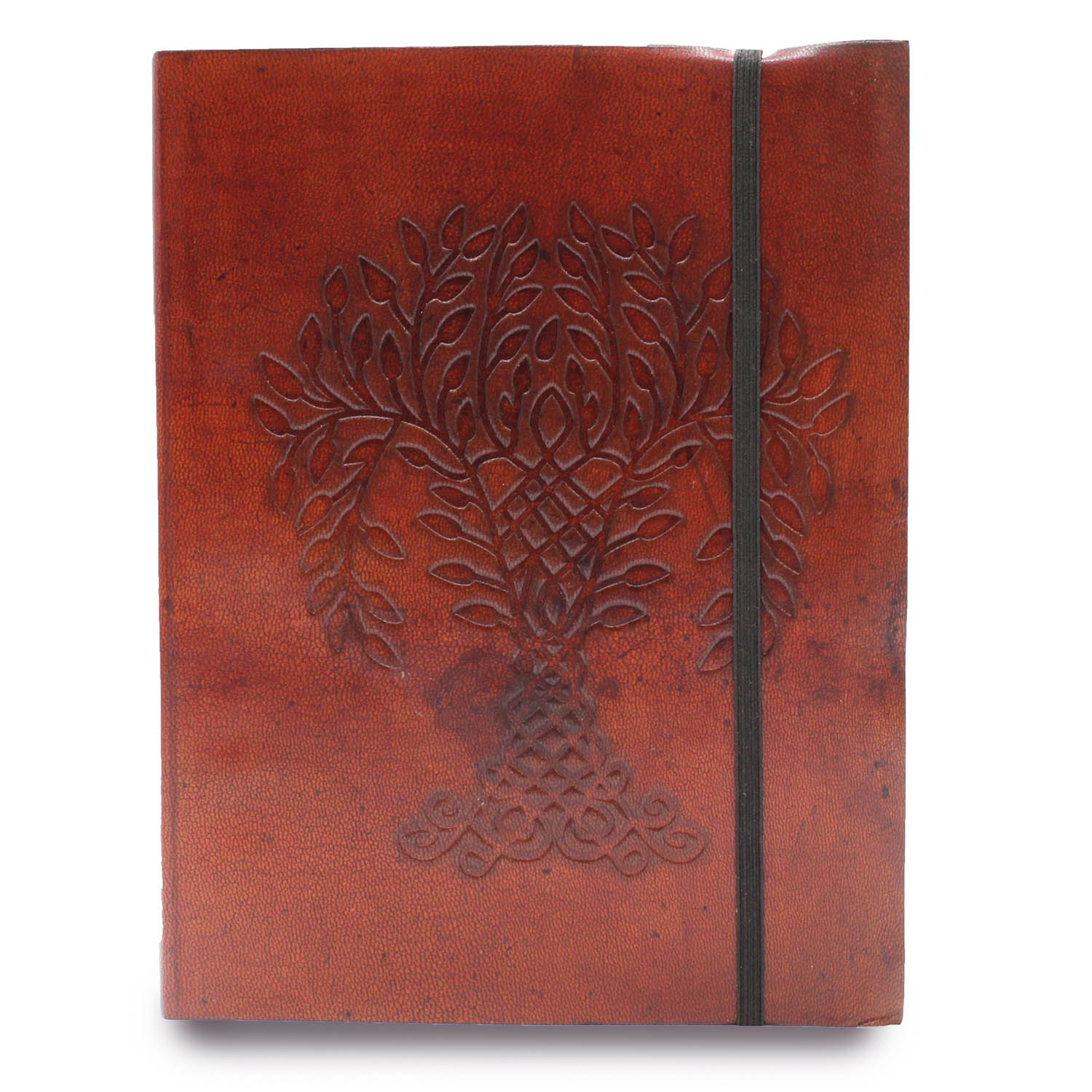 Handmade Tree of Life Leather Journal - Vegetable Tanned (20 x 15 cm)1