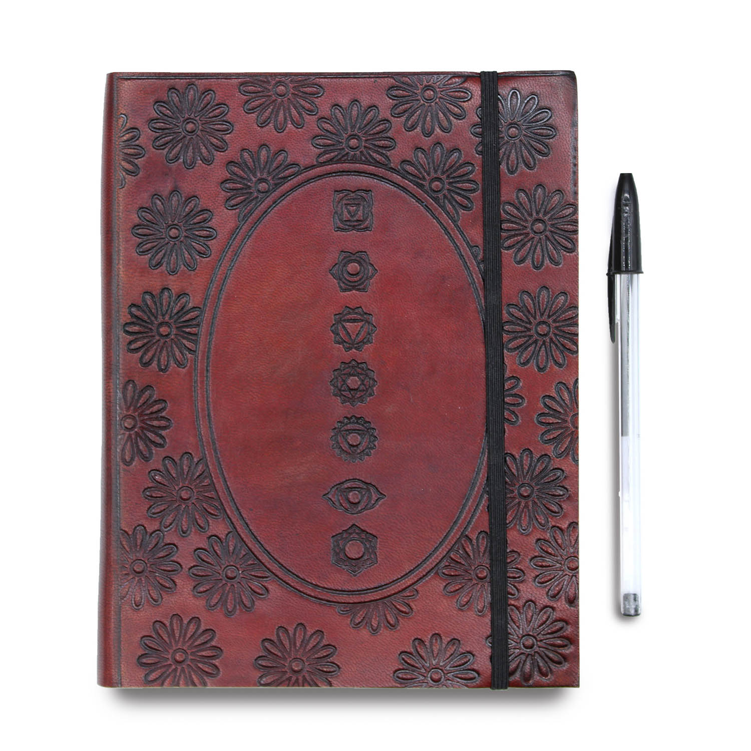 Handmade Cosmic Goddess Leather Journal - Vegetable Tanned (20 x 15 cm)6