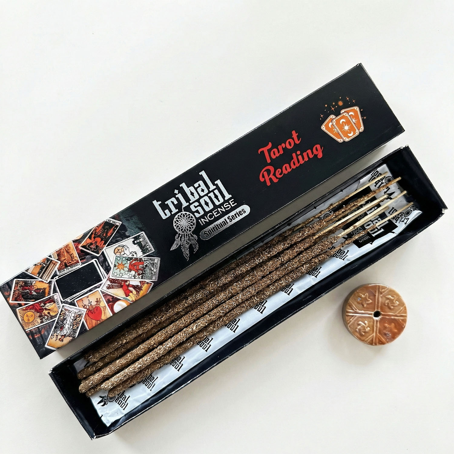 Tribal Soul Tarot Reading Smudge Incense Sticks with Ceramic Holder