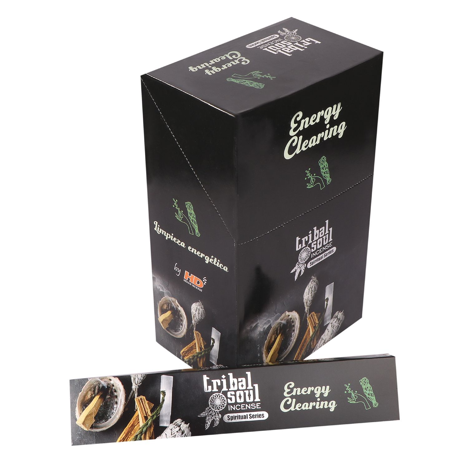 Tribal Soul Energy Clearing Smudge Incense Sticks with Ceramic Holder1