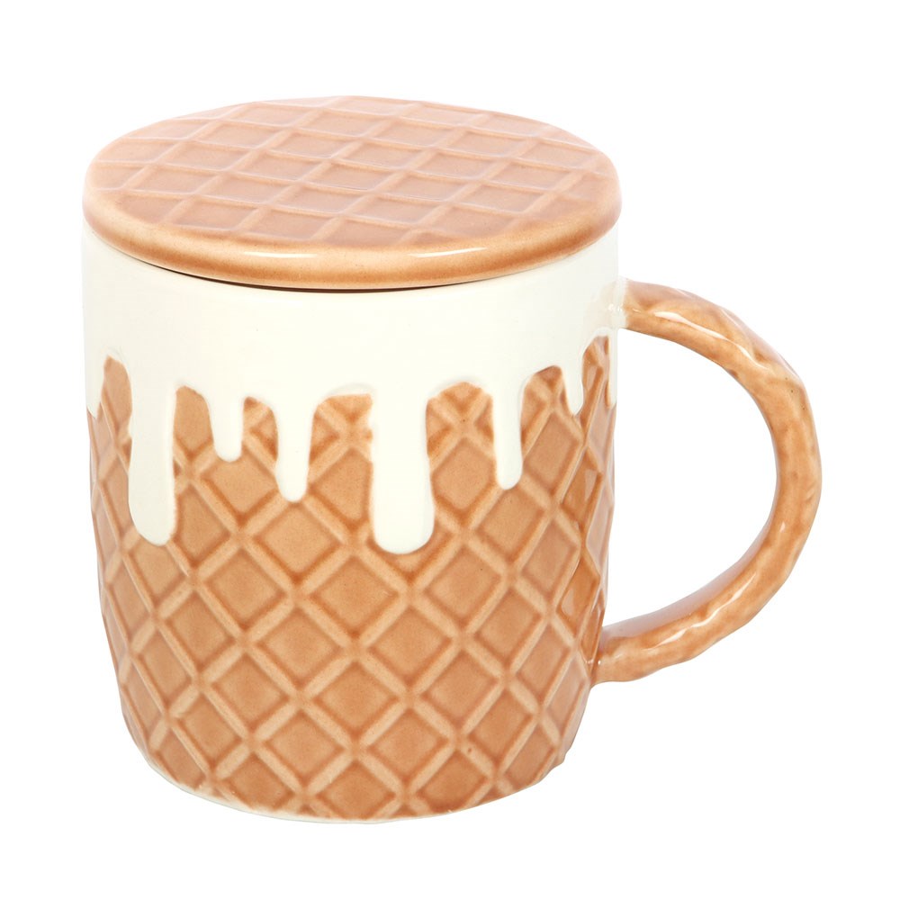 Caramel Waffle Mug and Coaster Set (550ml)2