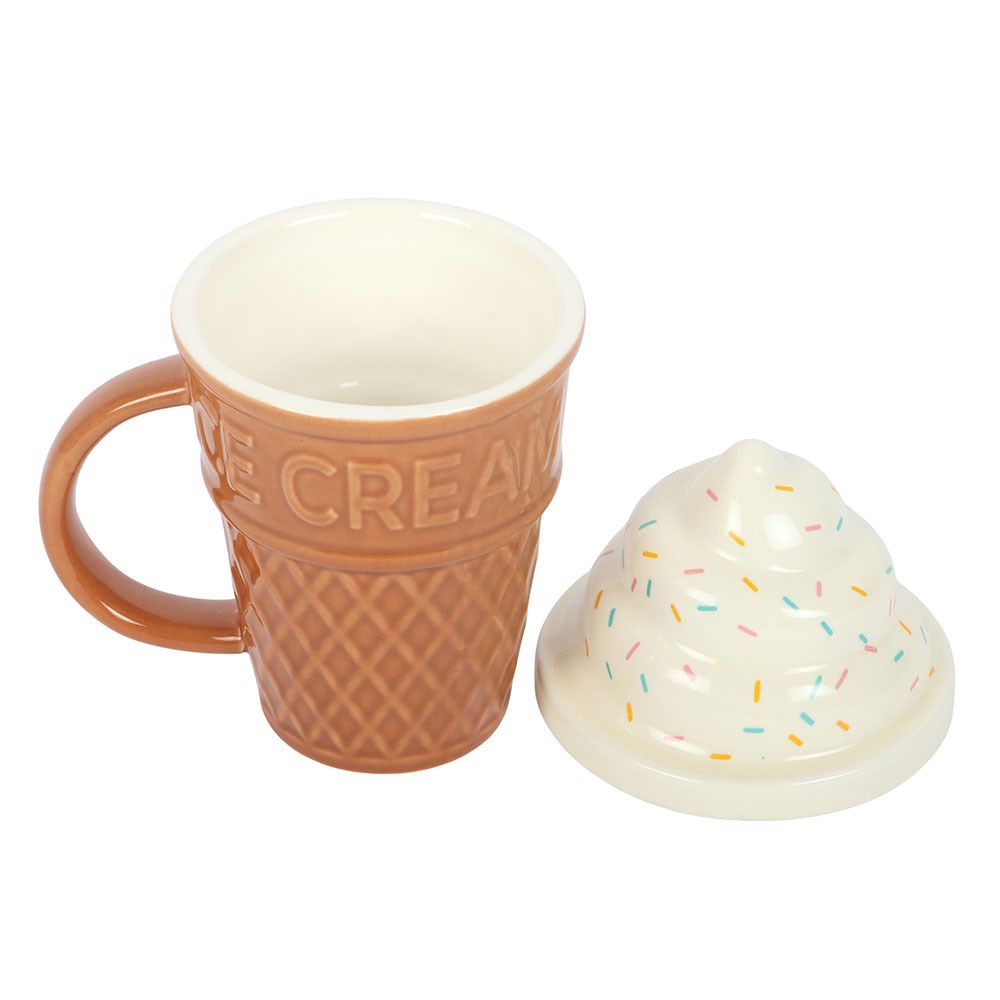 Ice Cream Cone Mug with Sprinkle Lid (500ml)1