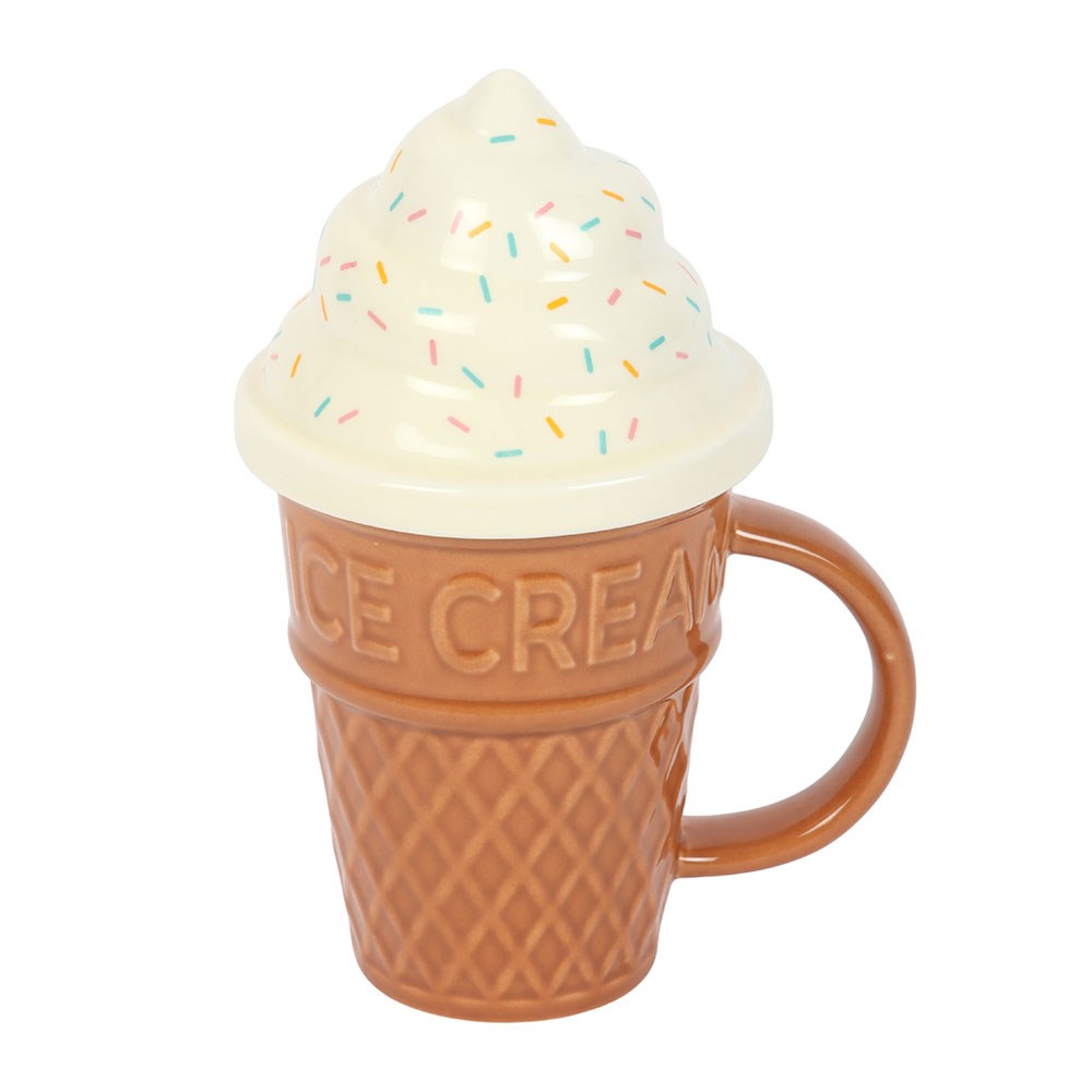 Ice Cream Cone Mug with Sprinkle Lid (500ml)3