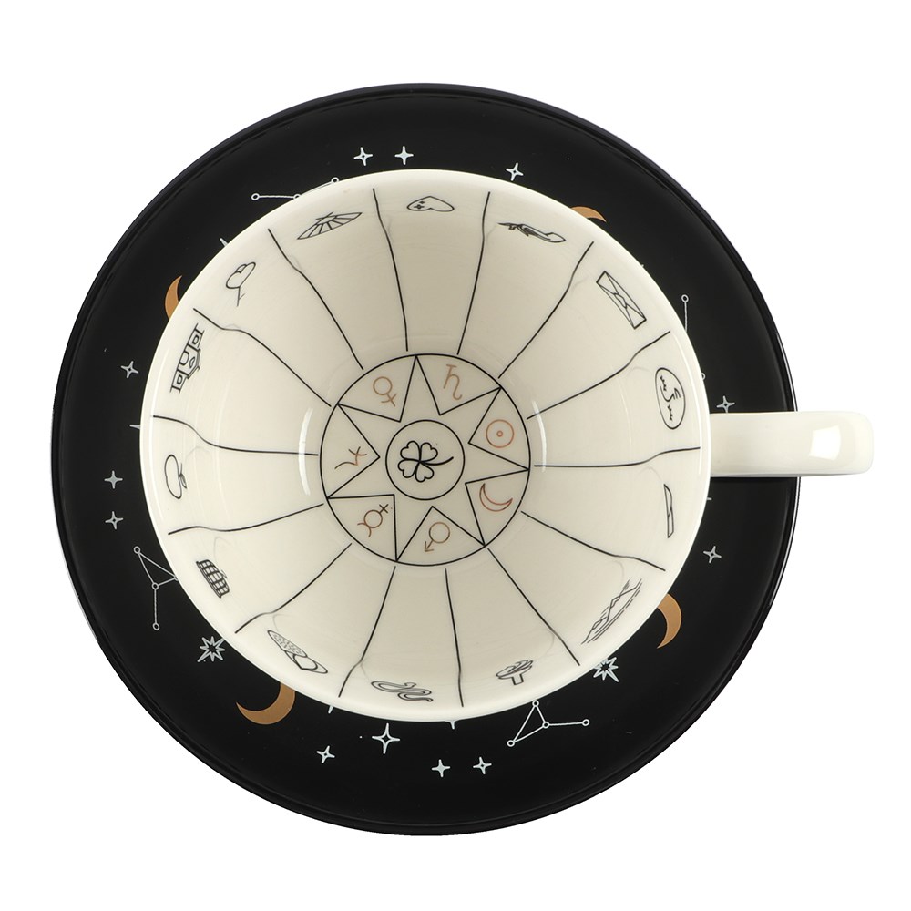 New Bone China Fortune Telling Teacup and Saucer Set2