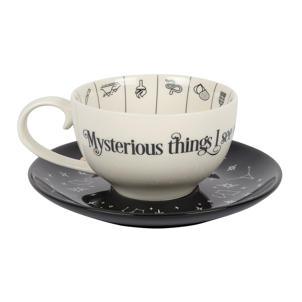 New Bone China Fortune Telling Teacup and Saucer Set4