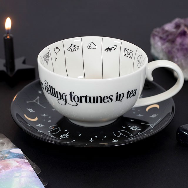 New Bone China Fortune Telling Teacup and Saucer Set5