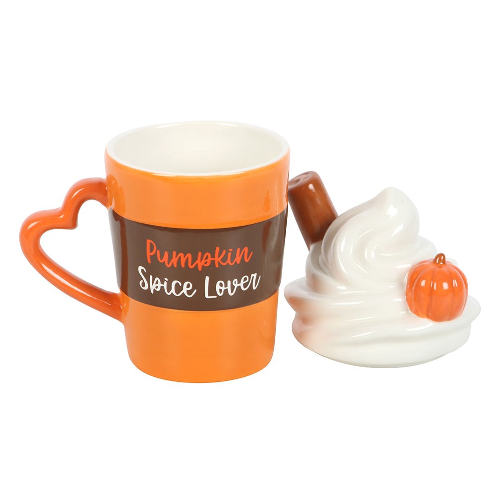 Novelty Pumpkin Spice Latte Mug with Whipped Cream Lid1