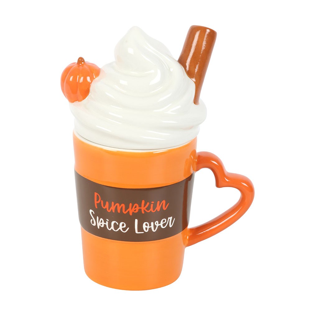 Novelty Pumpkin Spice Latte Mug with Whipped Cream Lid3