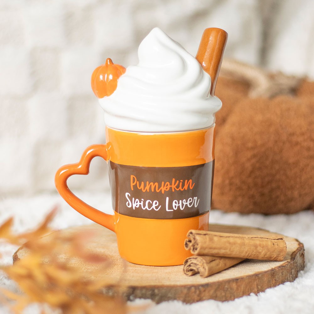 Novelty Pumpkin Spice Latte Mug with Whipped Cream Lid4