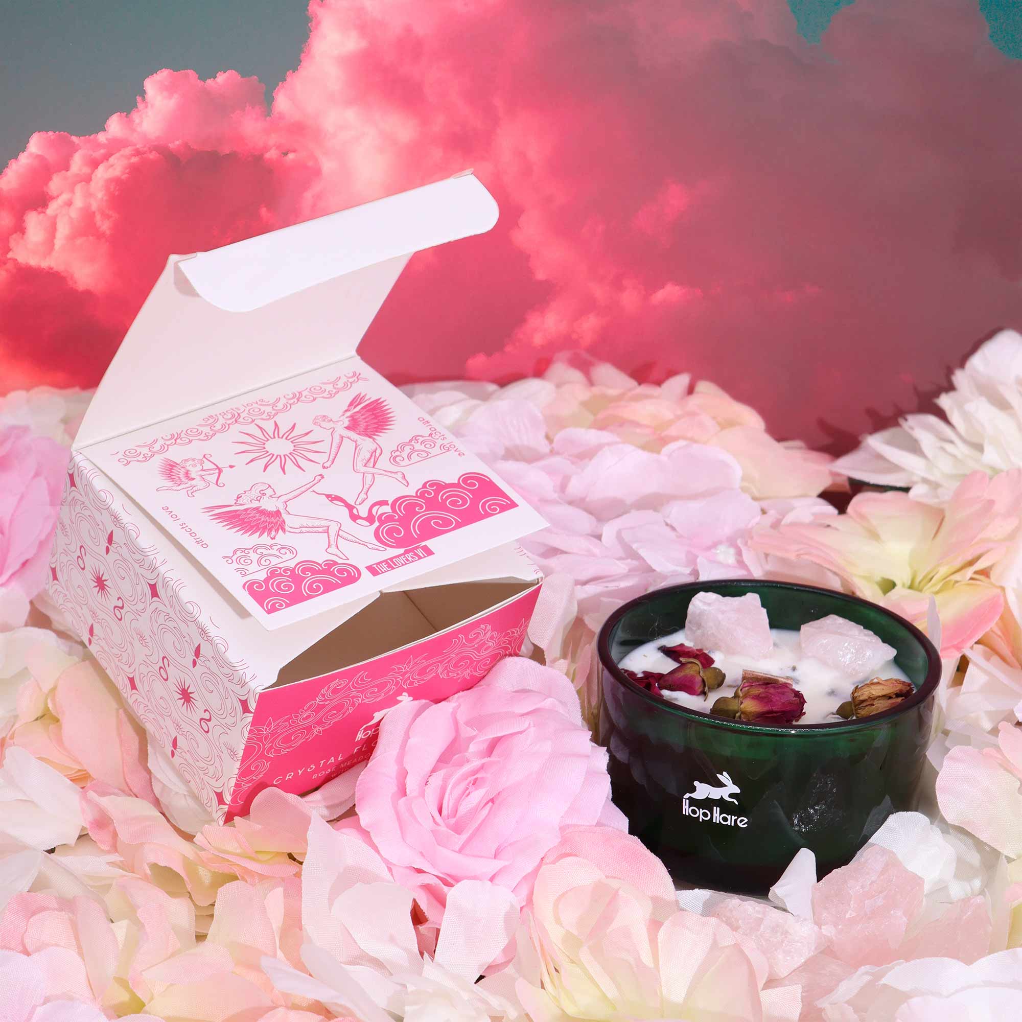Hop Hare Crystal Magic Flower Candle - The Lovers5