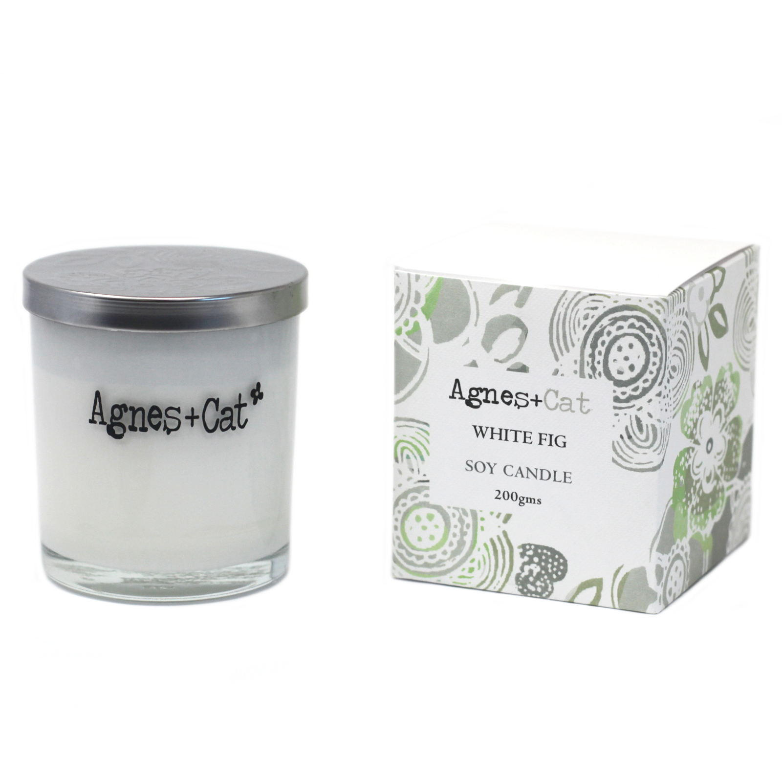 Agnes + Cat - White Fig - Natural Soy Votive Candle (200g)