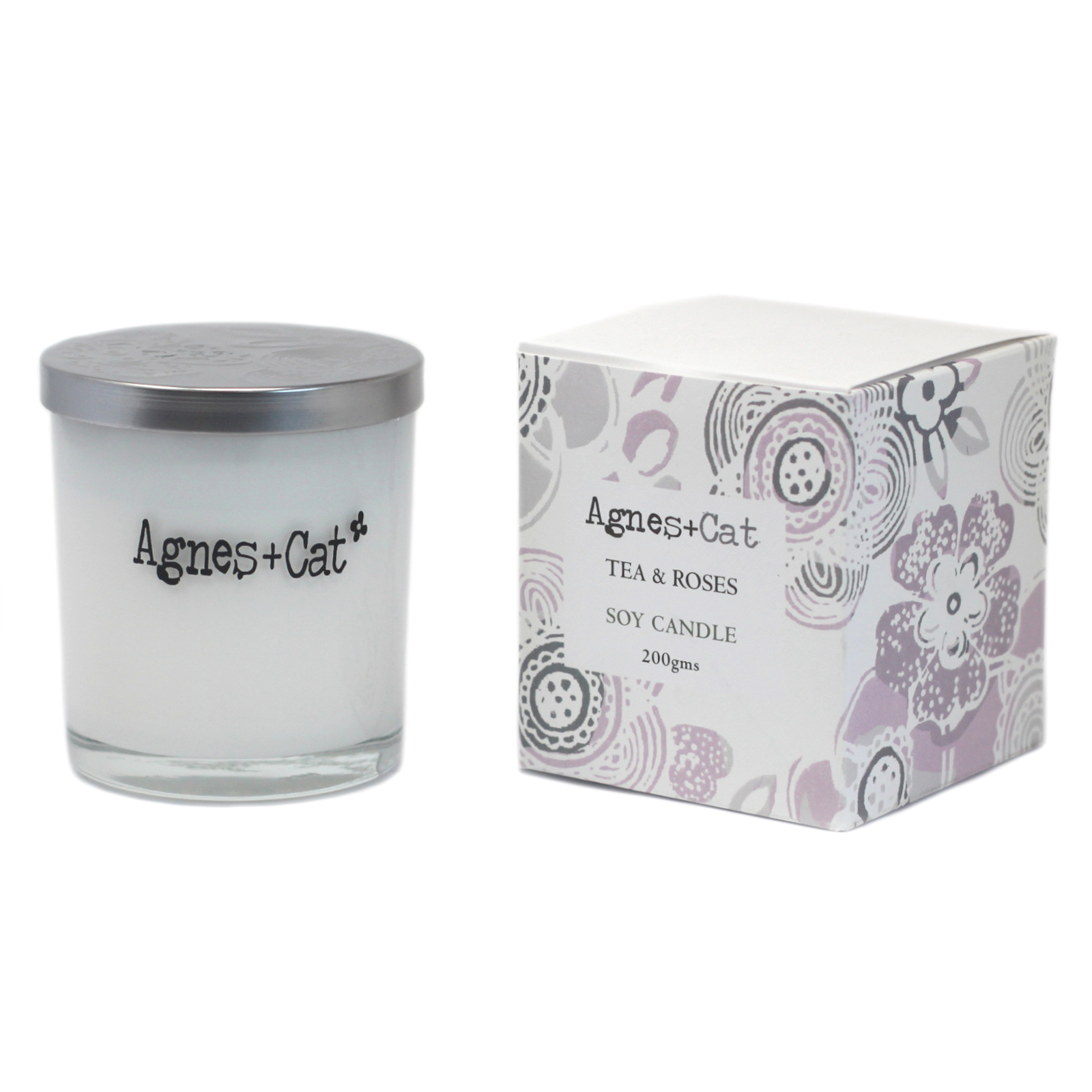 Agnes + Cat - Tea & Roses - Natural Soy Votive Candle (200g)