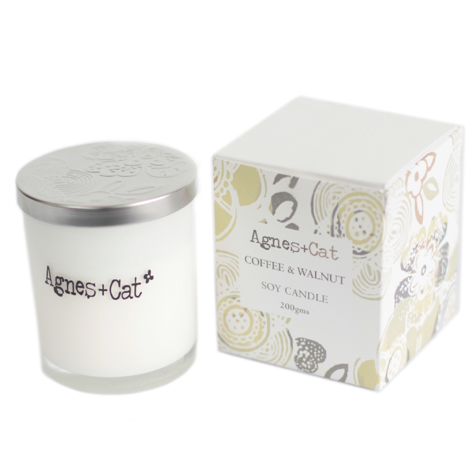 Agnes + Cat - Coffee & Walnut - Natural Soy Votive Candle (200g)