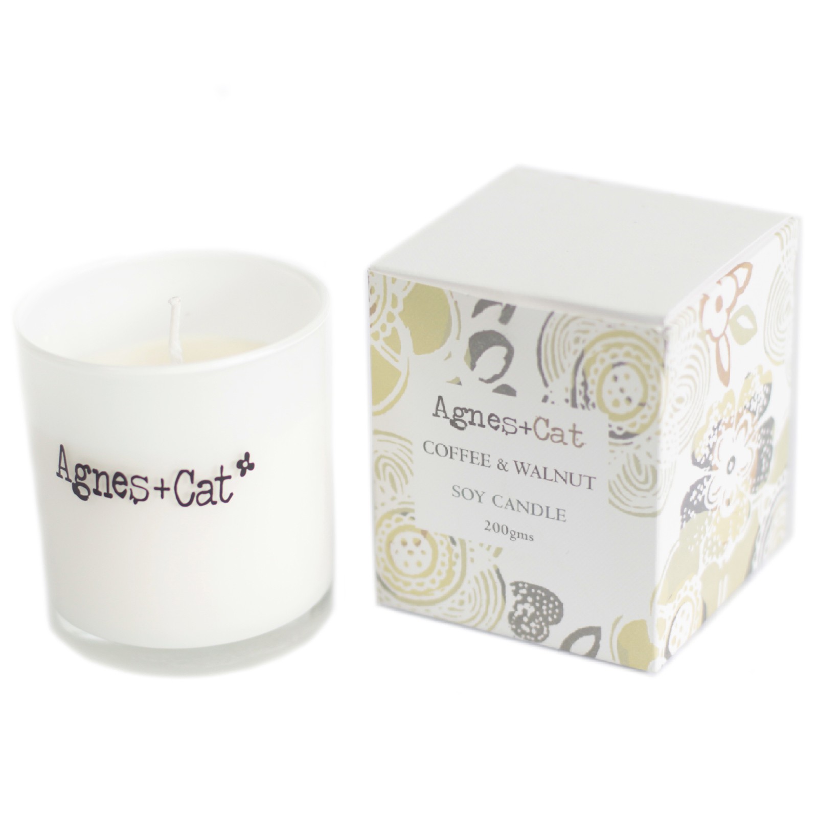 Agnes + Cat - Coffee & Walnut - Natural Soy Votive Candle (200g)2