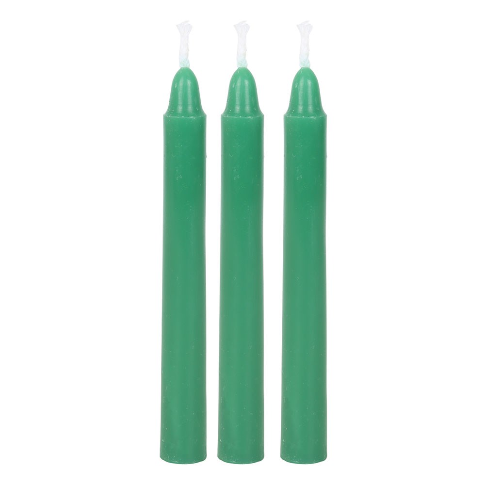 Green Witch Spell Candles – 12 Pack for Growth, Luck & Healing2